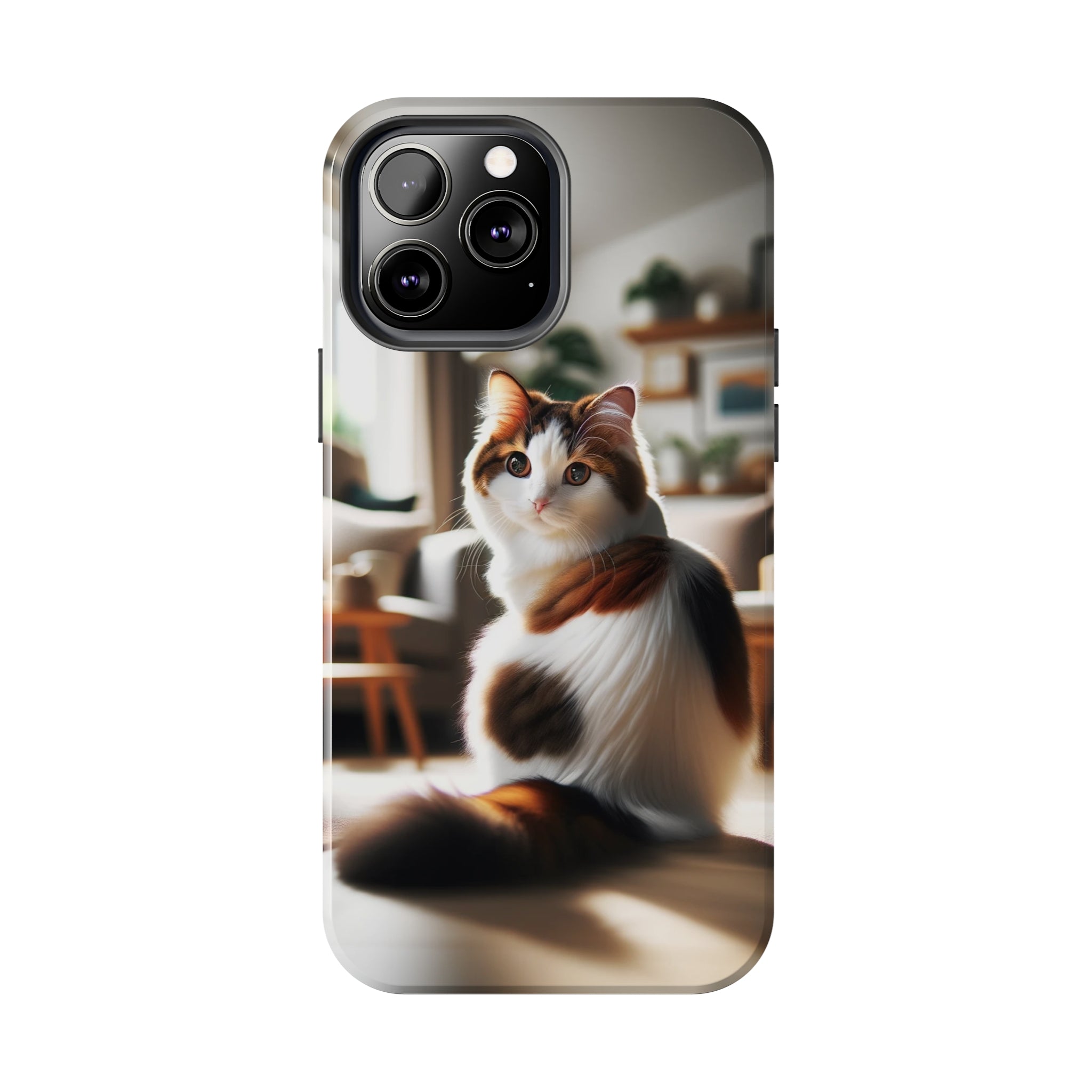 White-brown cat - Tough Phone Case