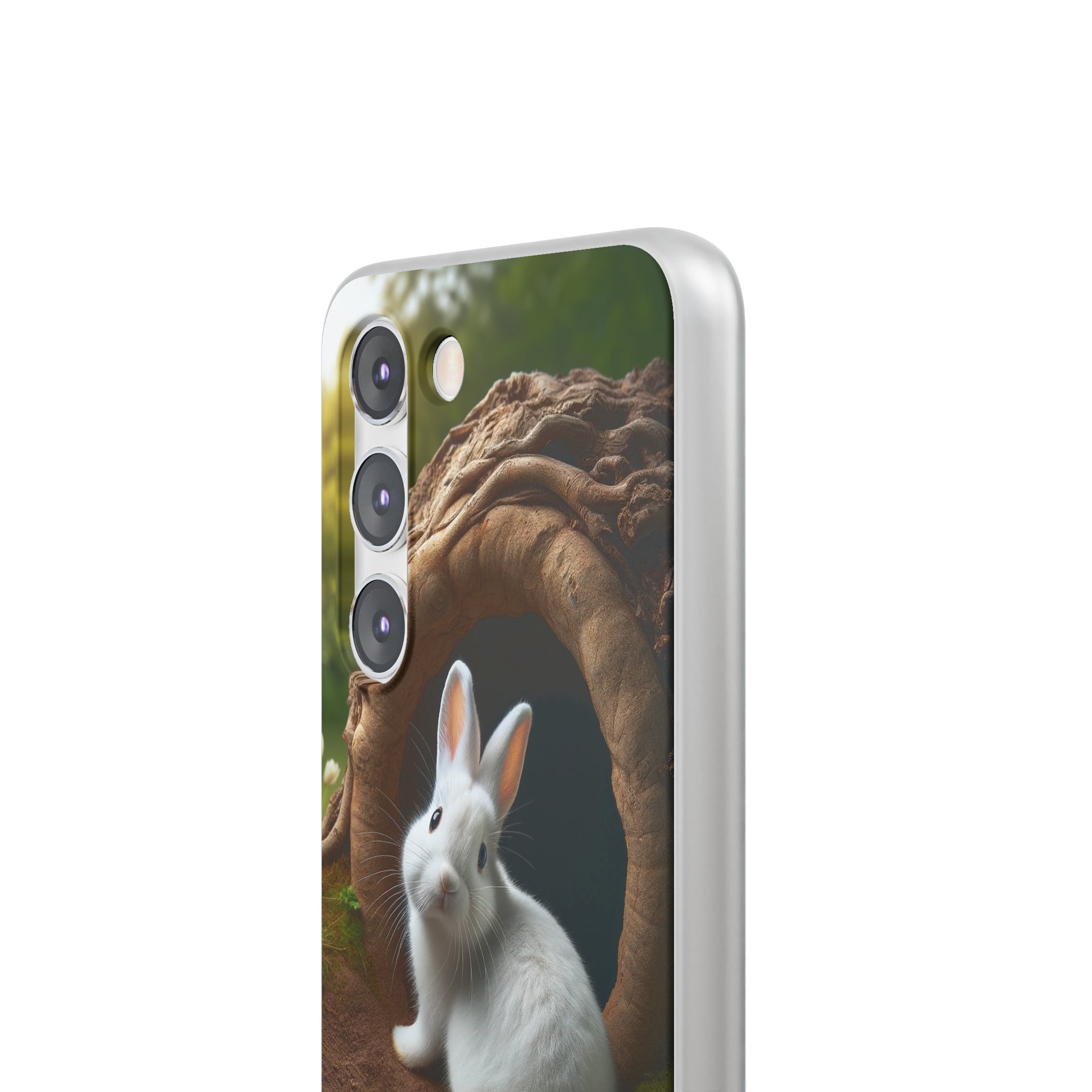 Curious, white rabbit - Flexi Case (Samsung only)