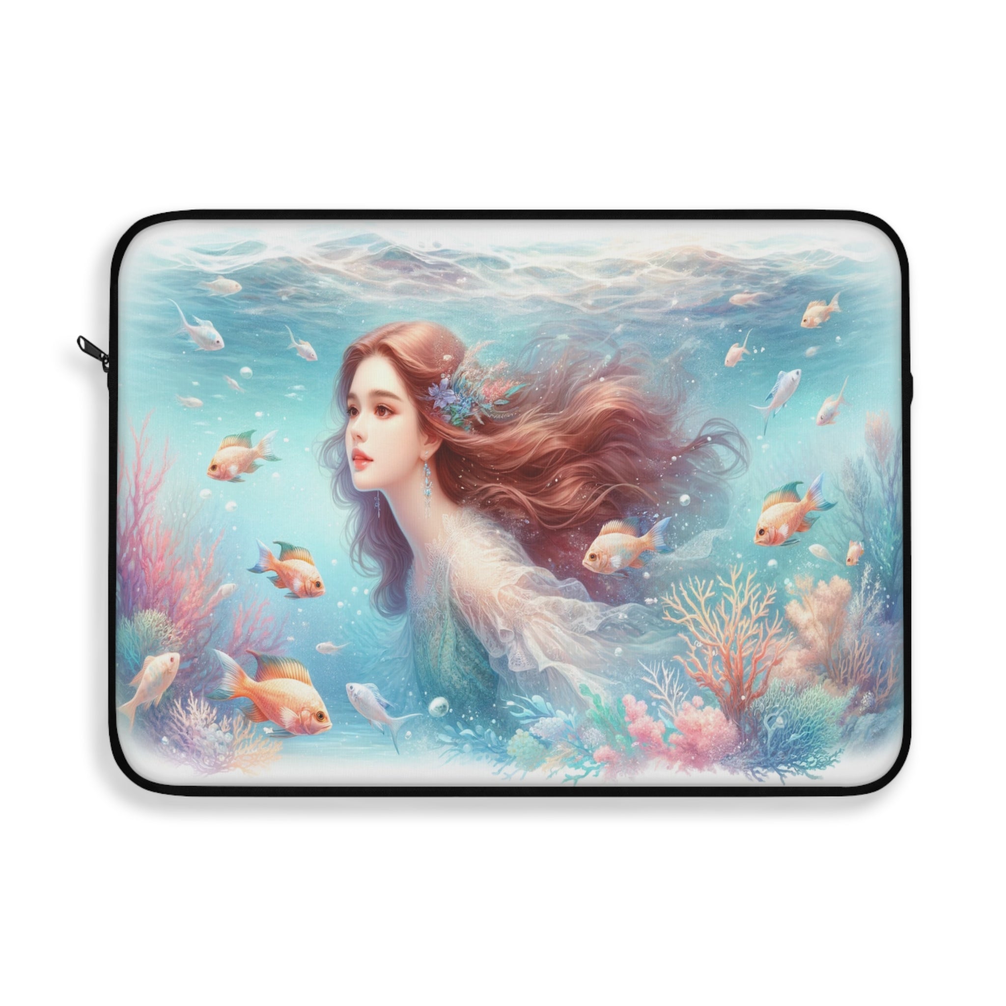 Mermaid with brown hair - Laptop Sleeve