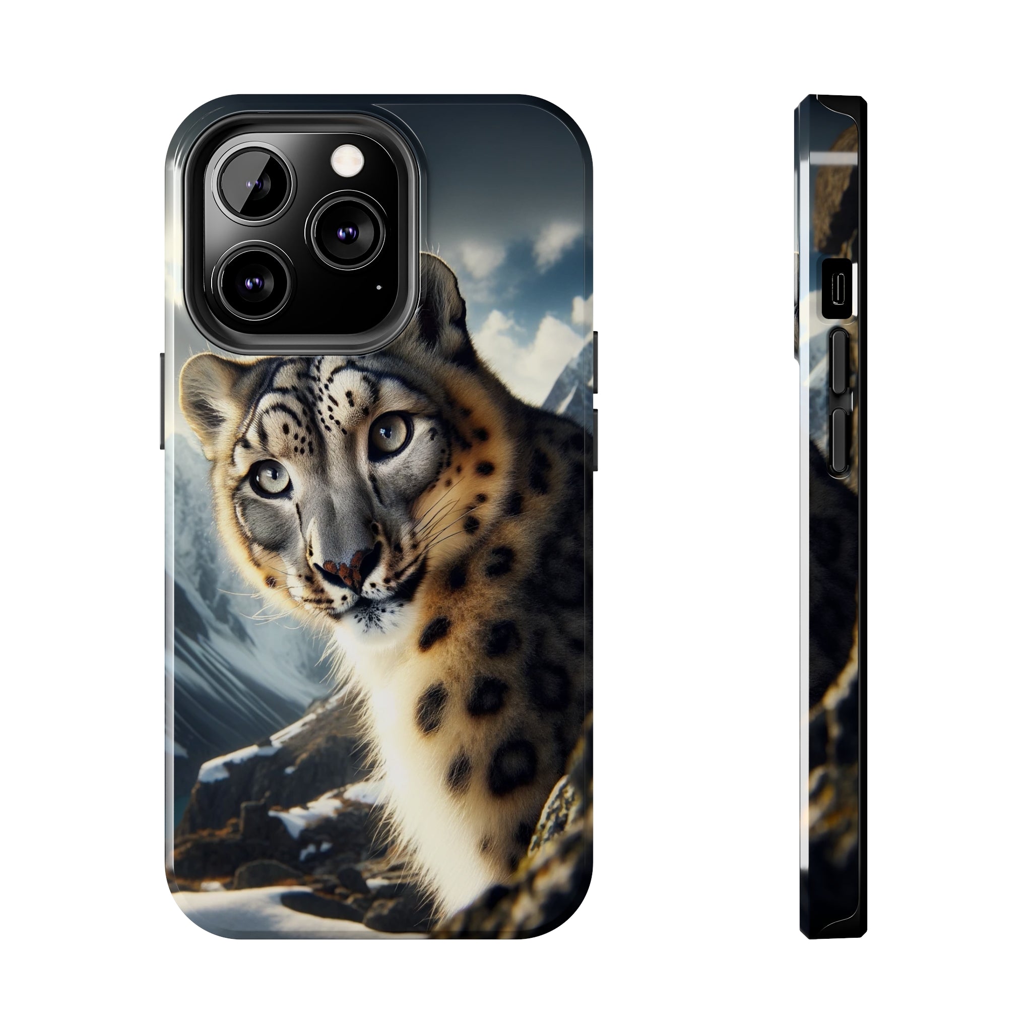 Curious Snow Leopard - Tough Phone Case