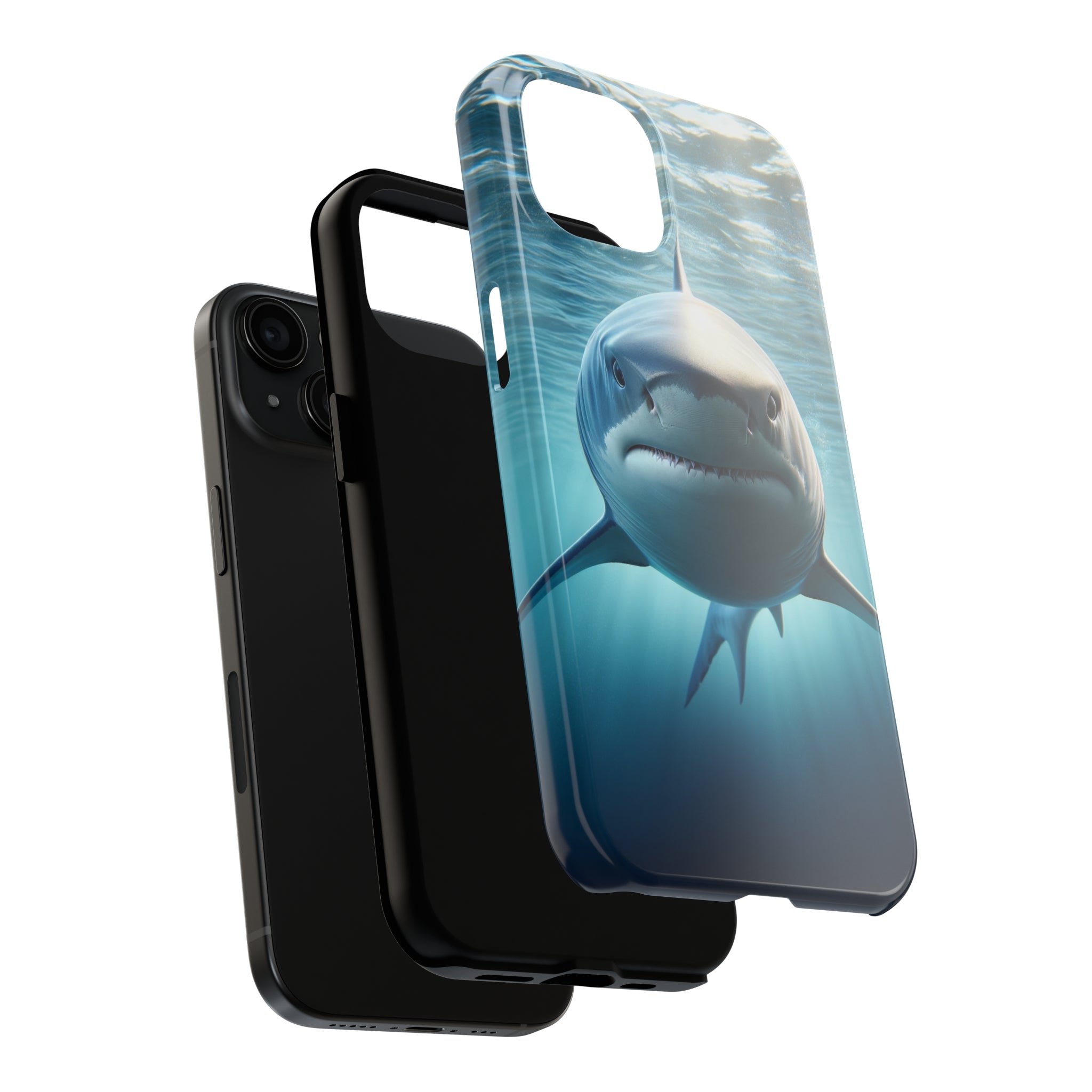 Curious shark - Tough Phone Case