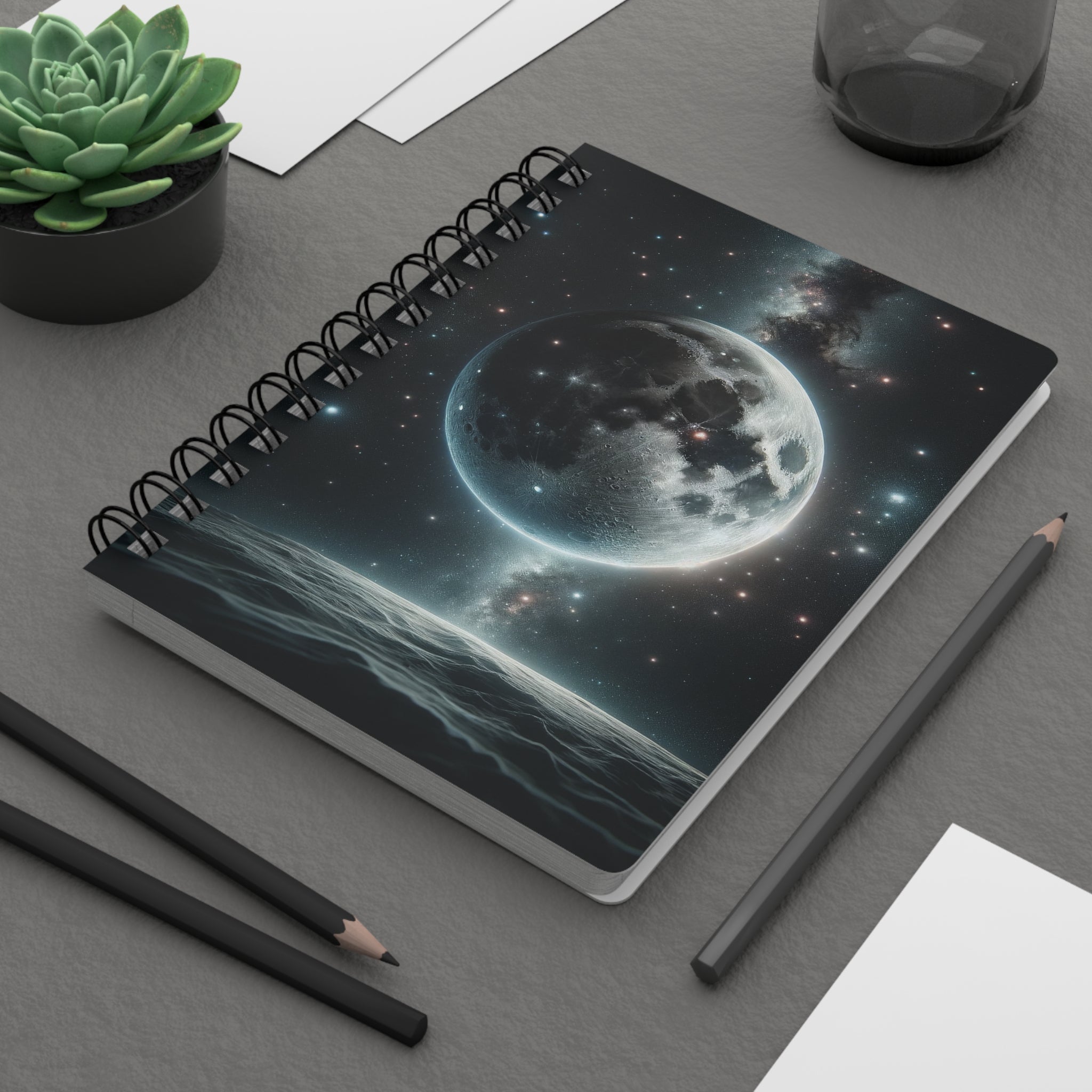 Moon 2 - Spiral Notebook