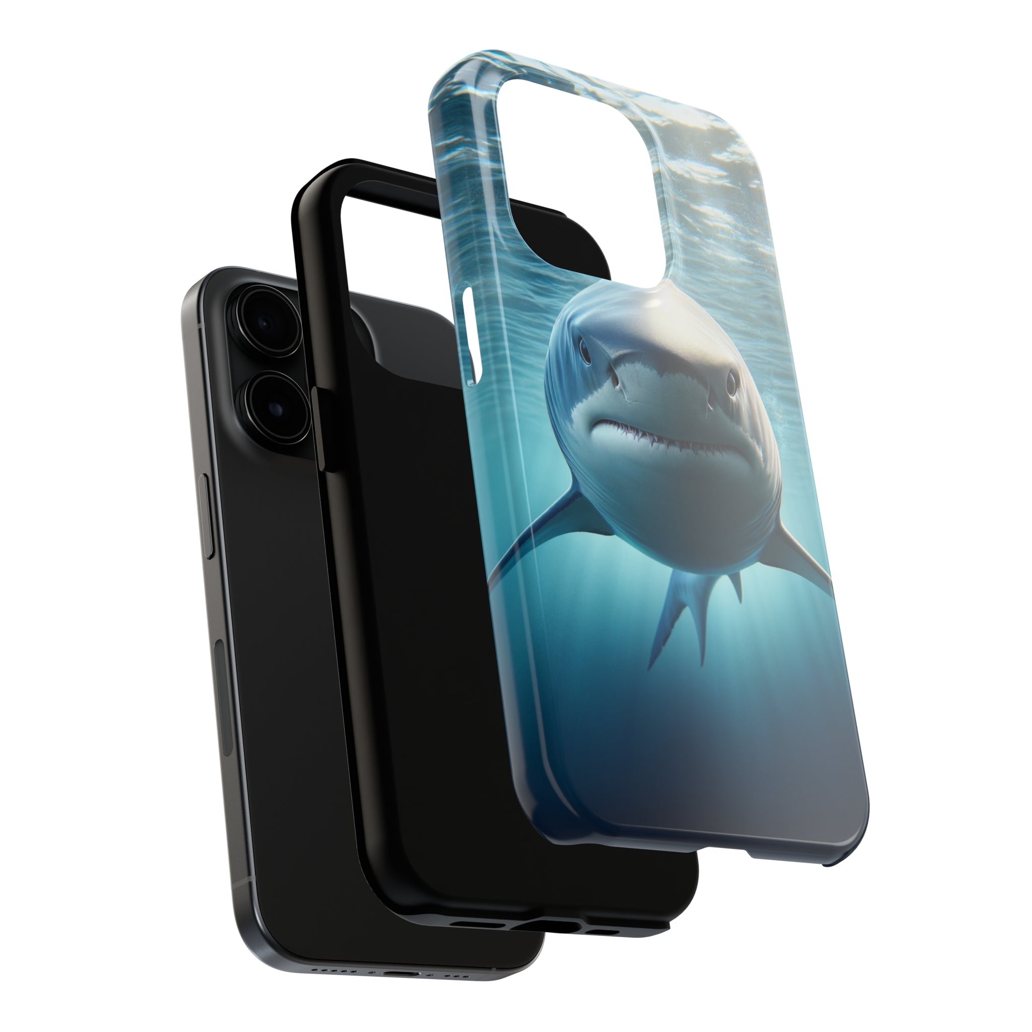 Curious shark - Tough Phone Case