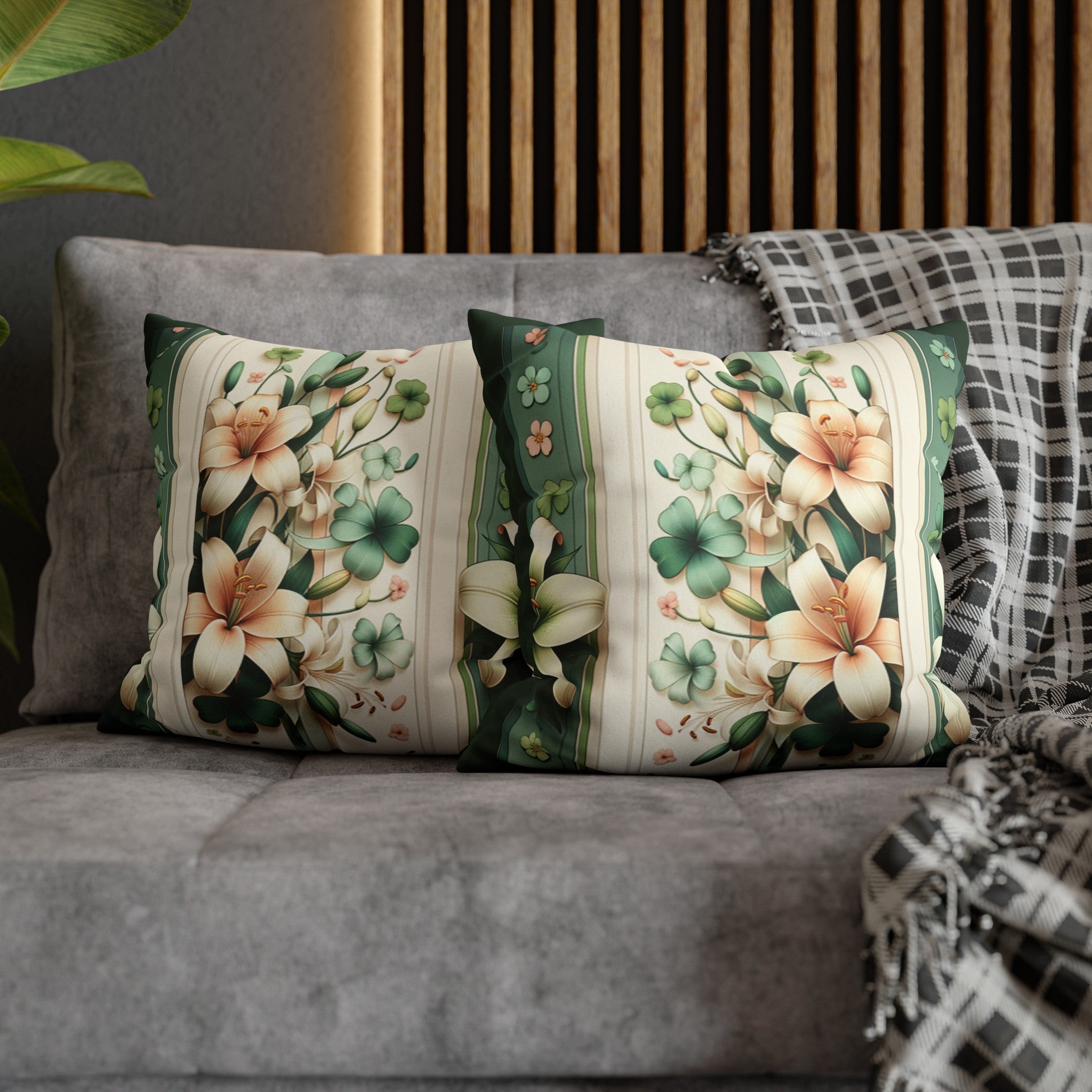 Lilies (2) - Suede Square Pillowcase