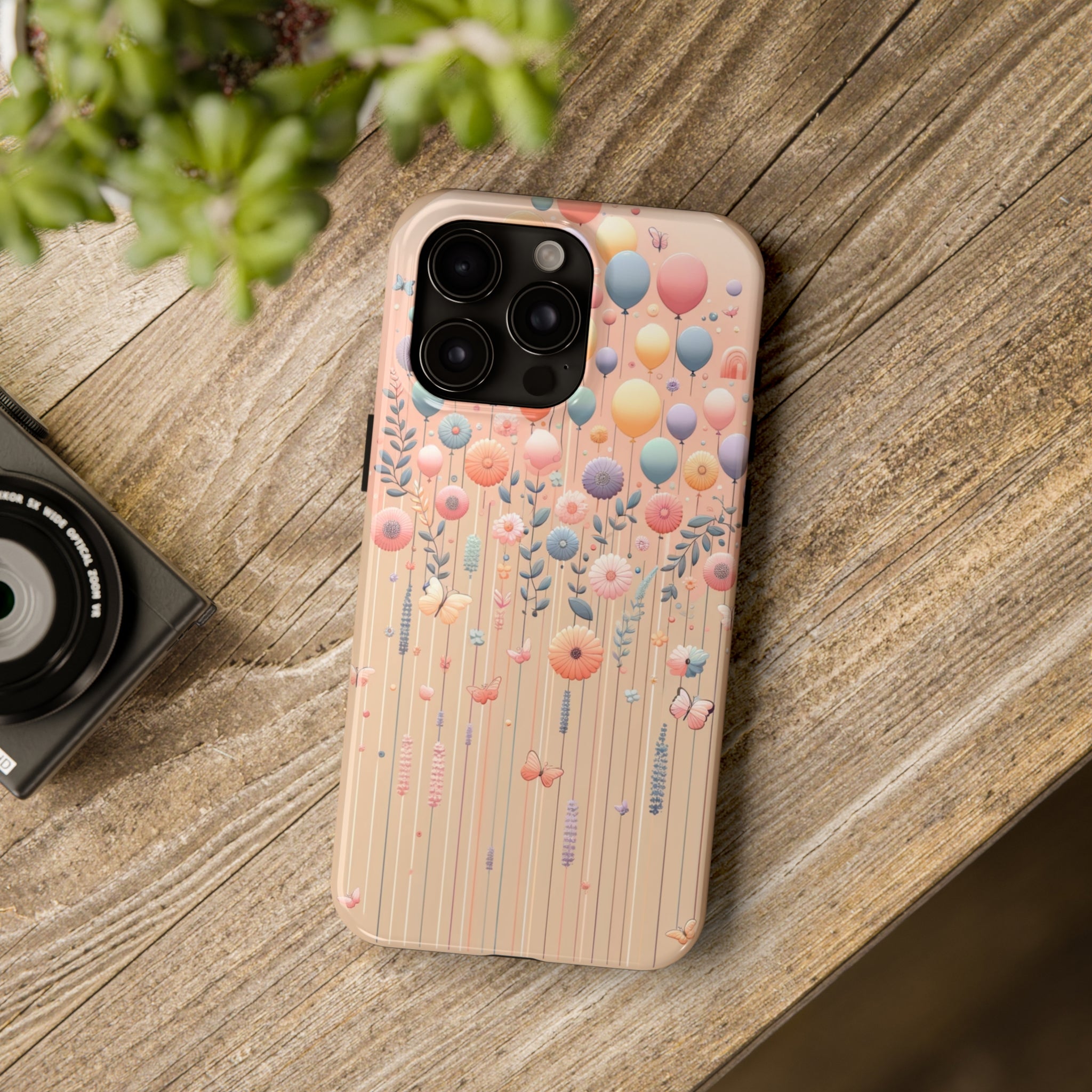 Balloons and flowers - Tough Phone Case