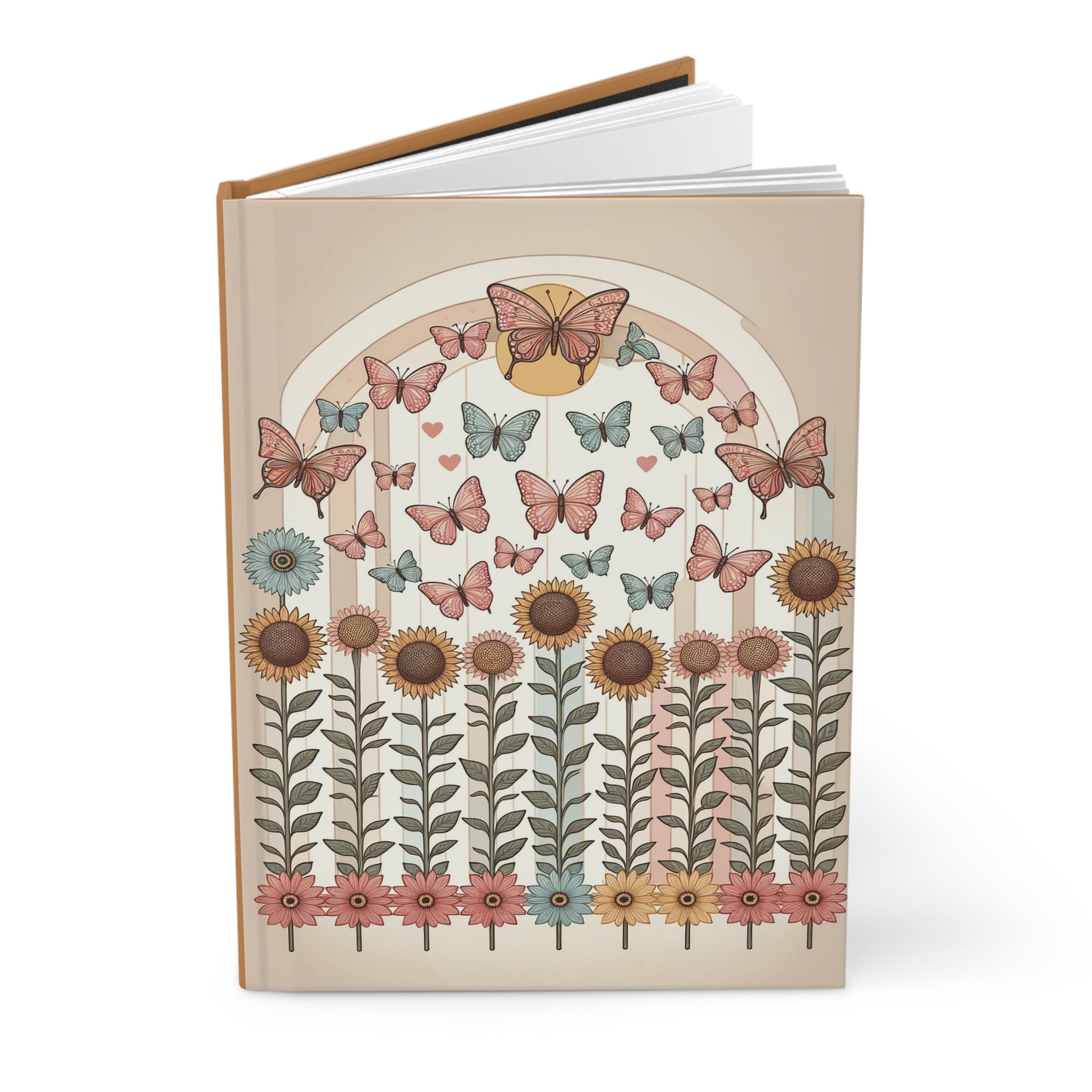 Sunflowers and butterflies 1 - Hardcover Notebook