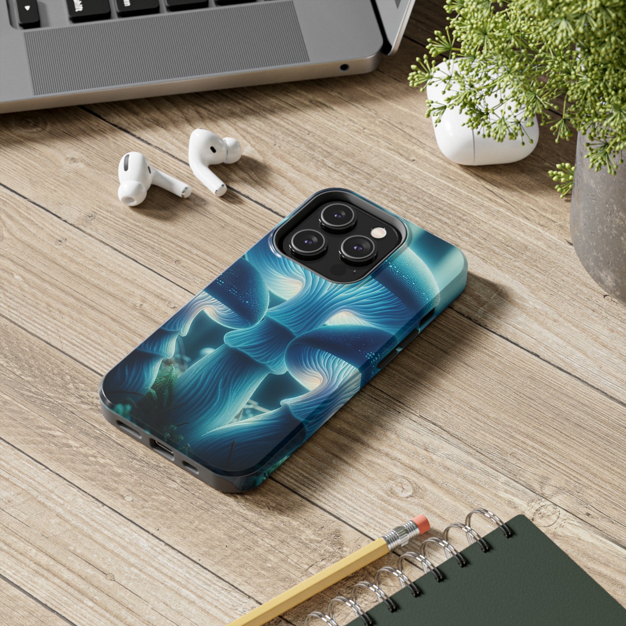 Blue Mushrooms - Tough Phone Case