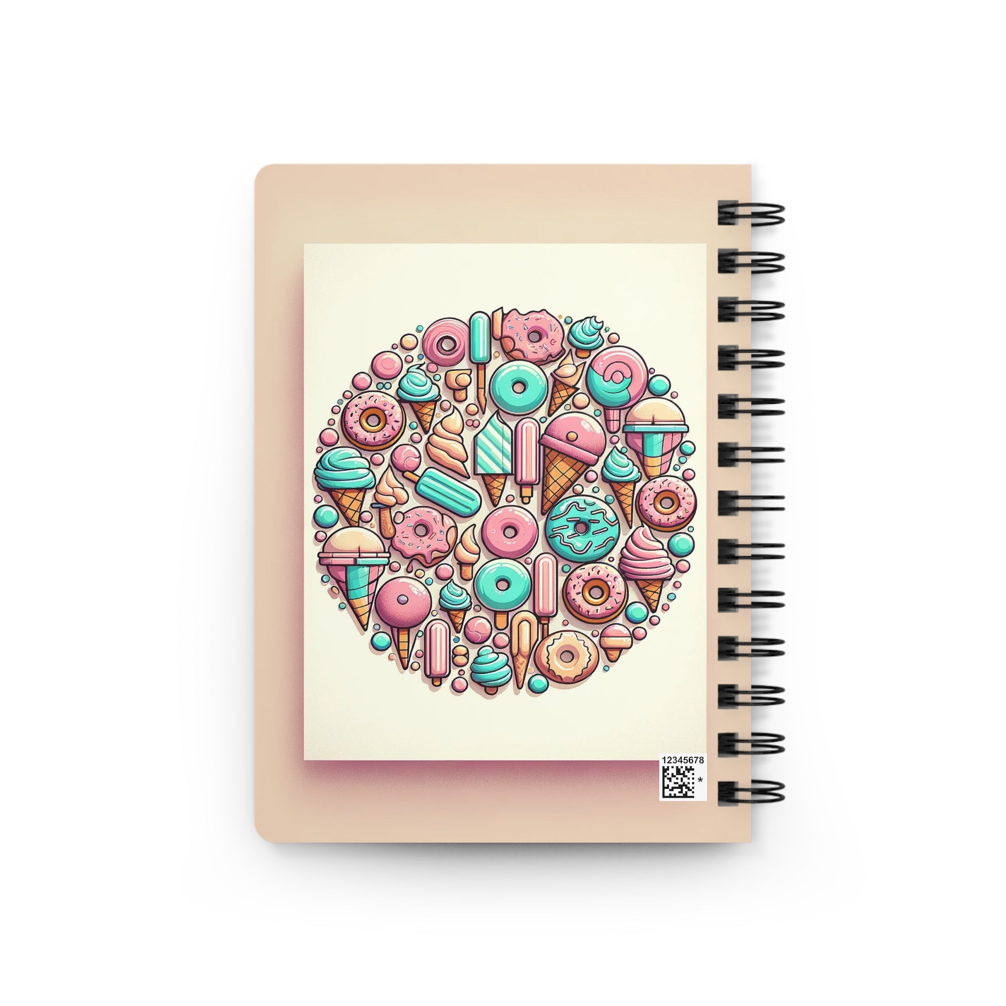 Circle of donuts and ice cream - Spiral Notebook