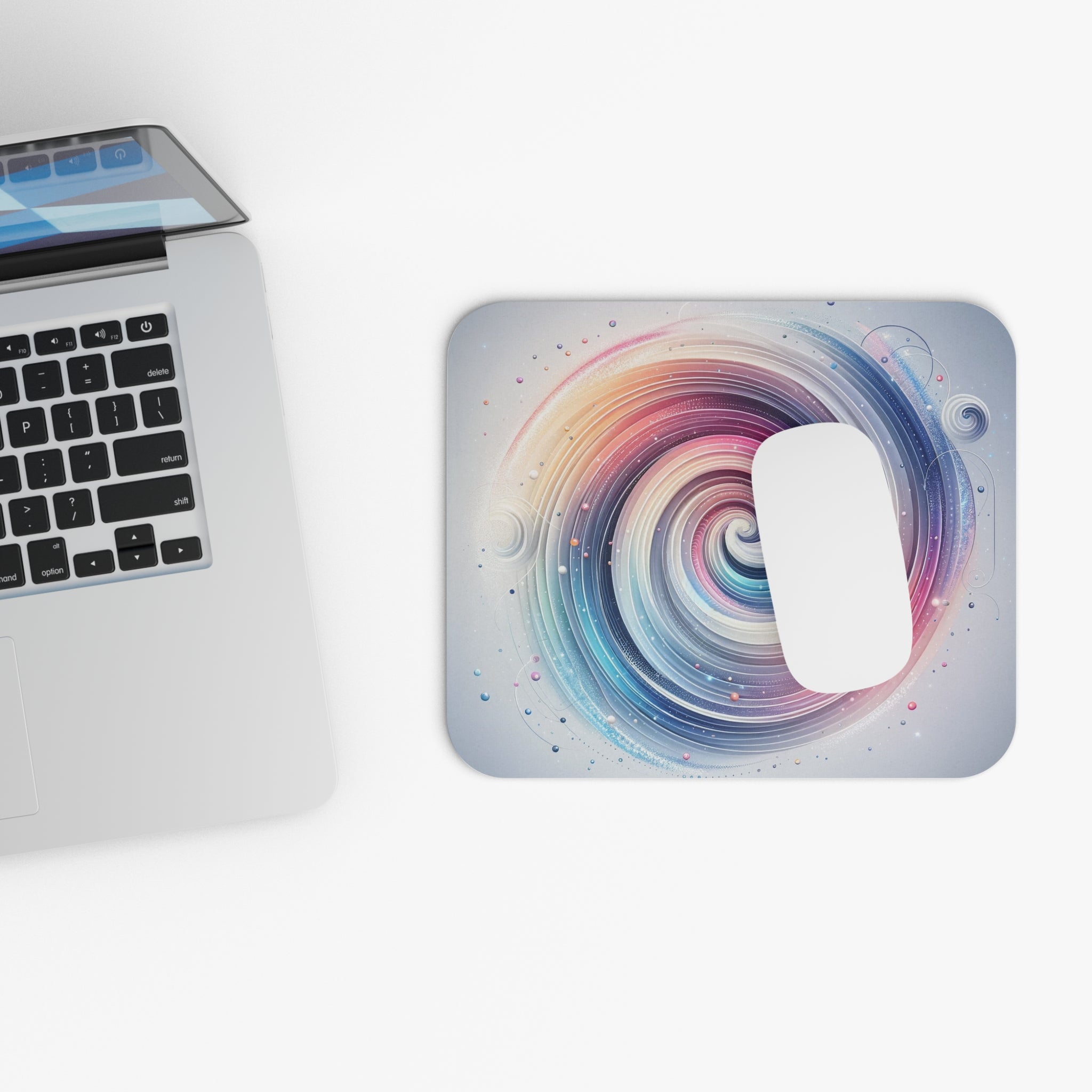 Spiral with grey background -Mouse Pad (Rectangle)