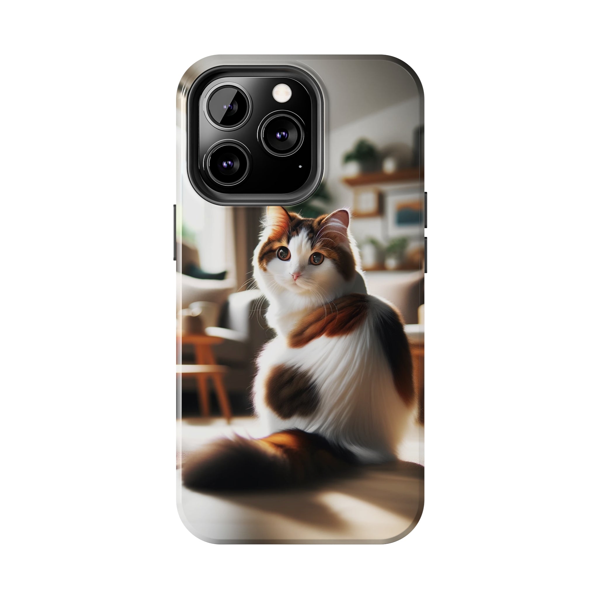 White-brown cat - Tough Phone Case