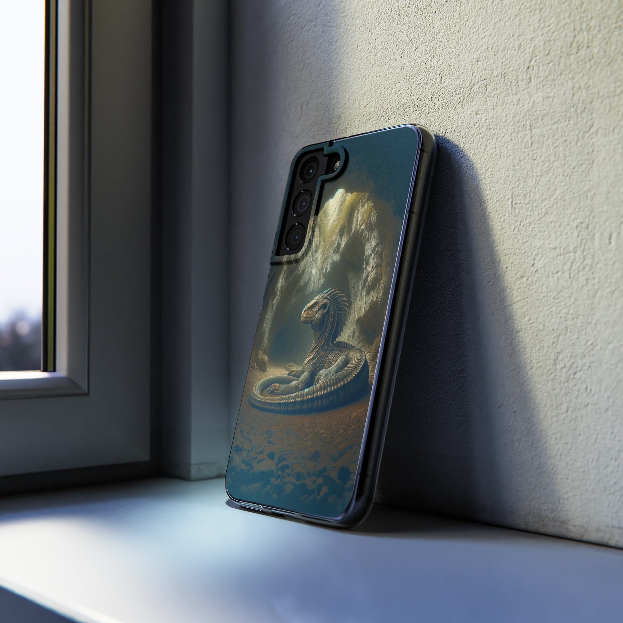 Basilisk in a cave - Soft Phone Case