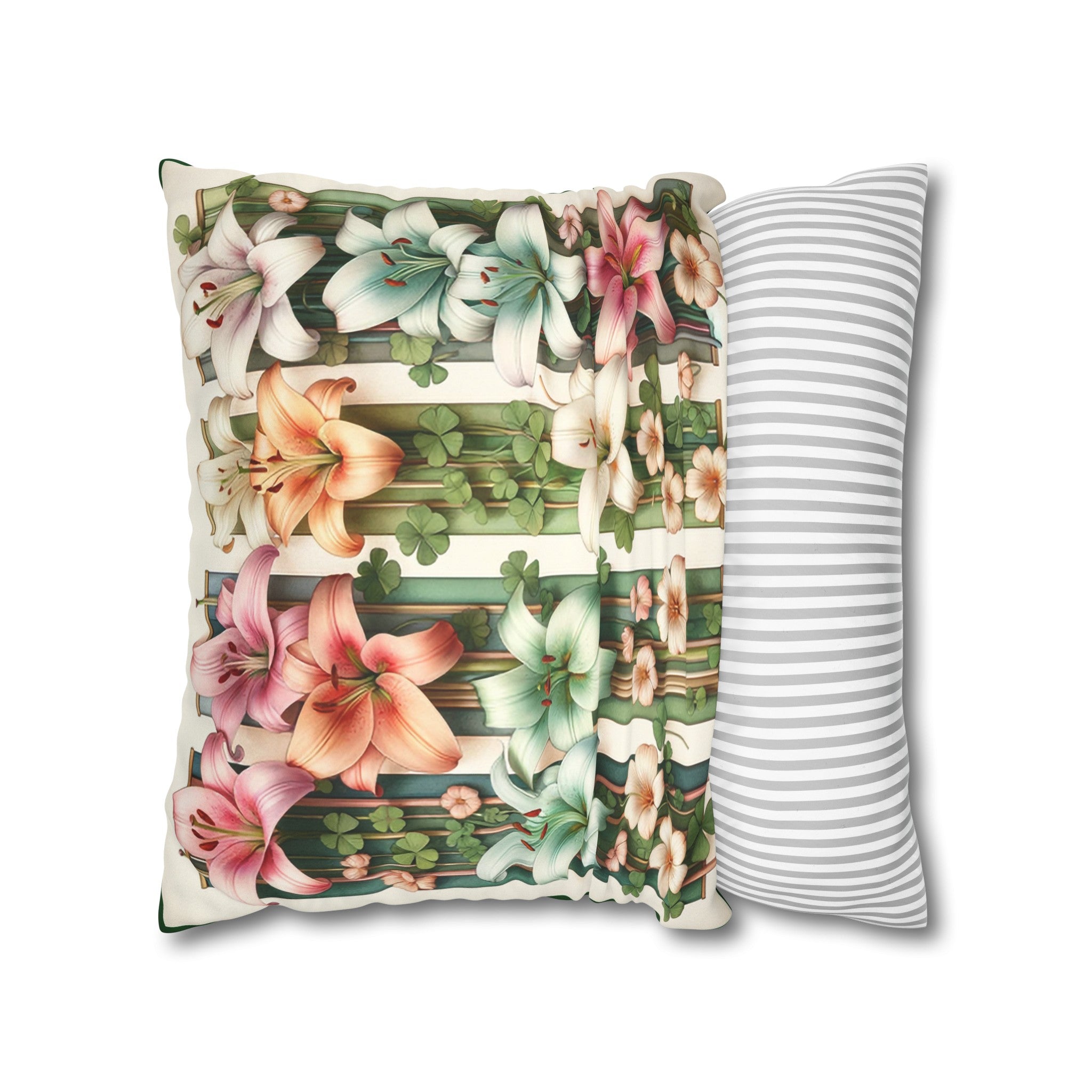 Lilies (1) - Suede Square Pillowcase