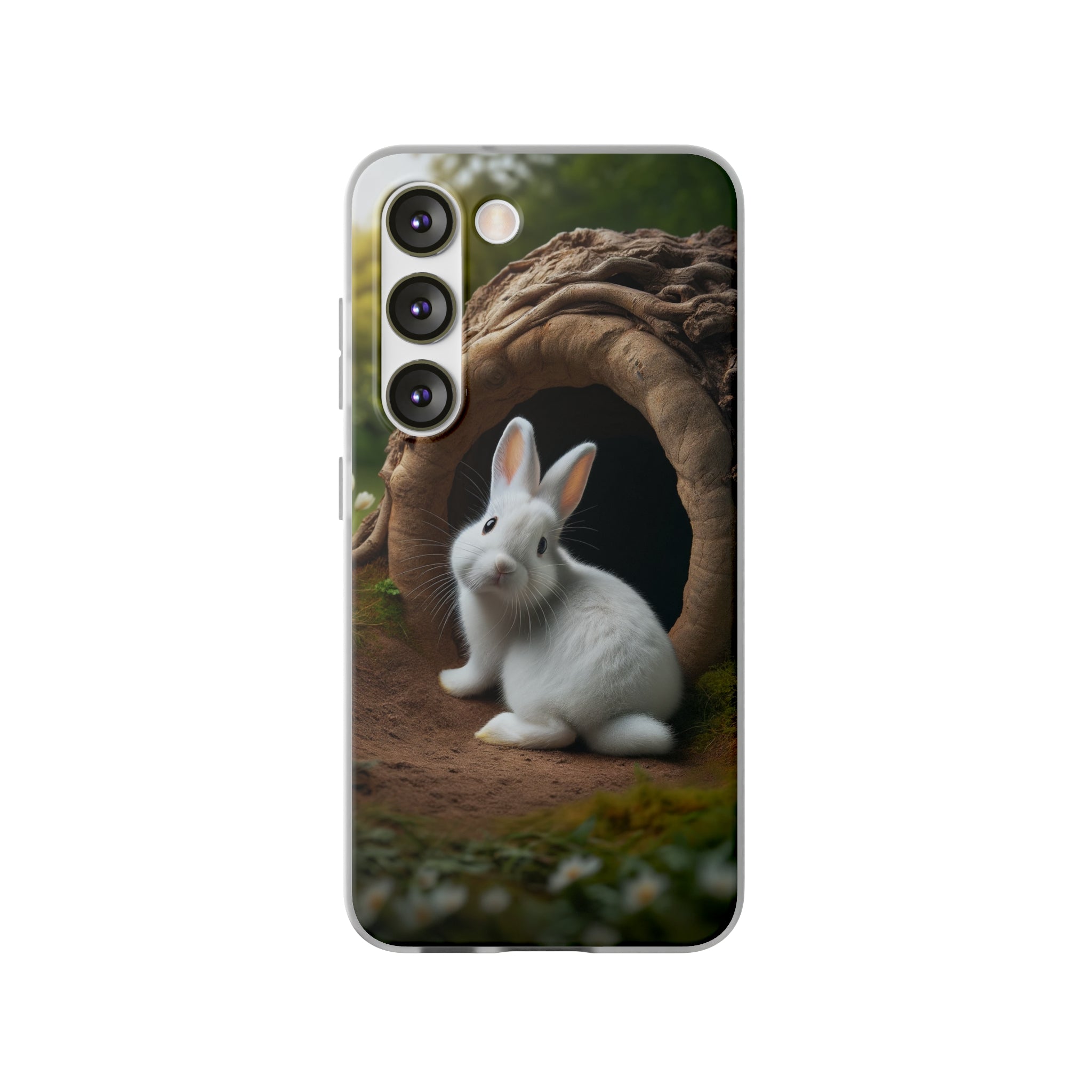 Curious, white rabbit - Flexi Case (Samsung only)