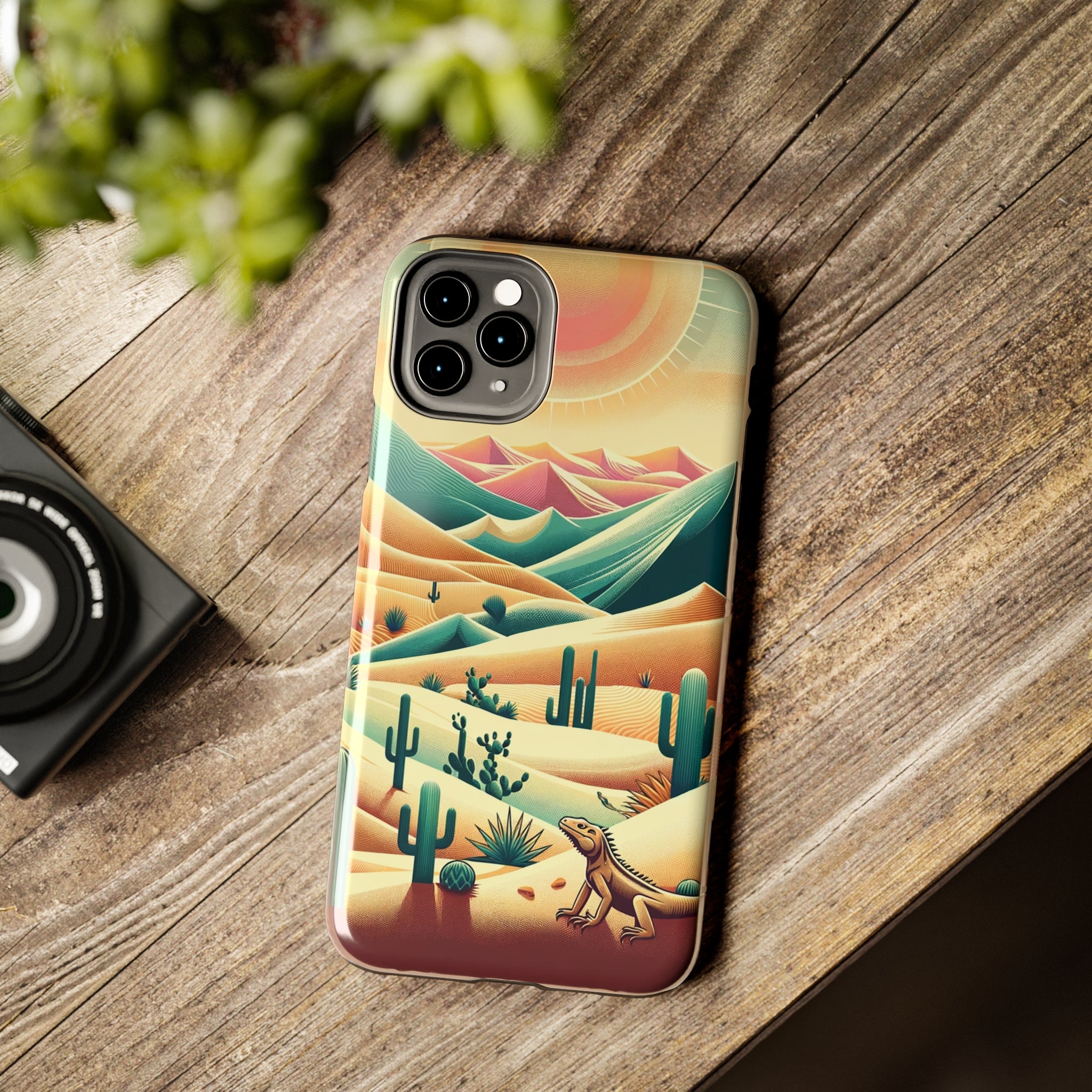 Iguana in the desert - Tough Phone Case