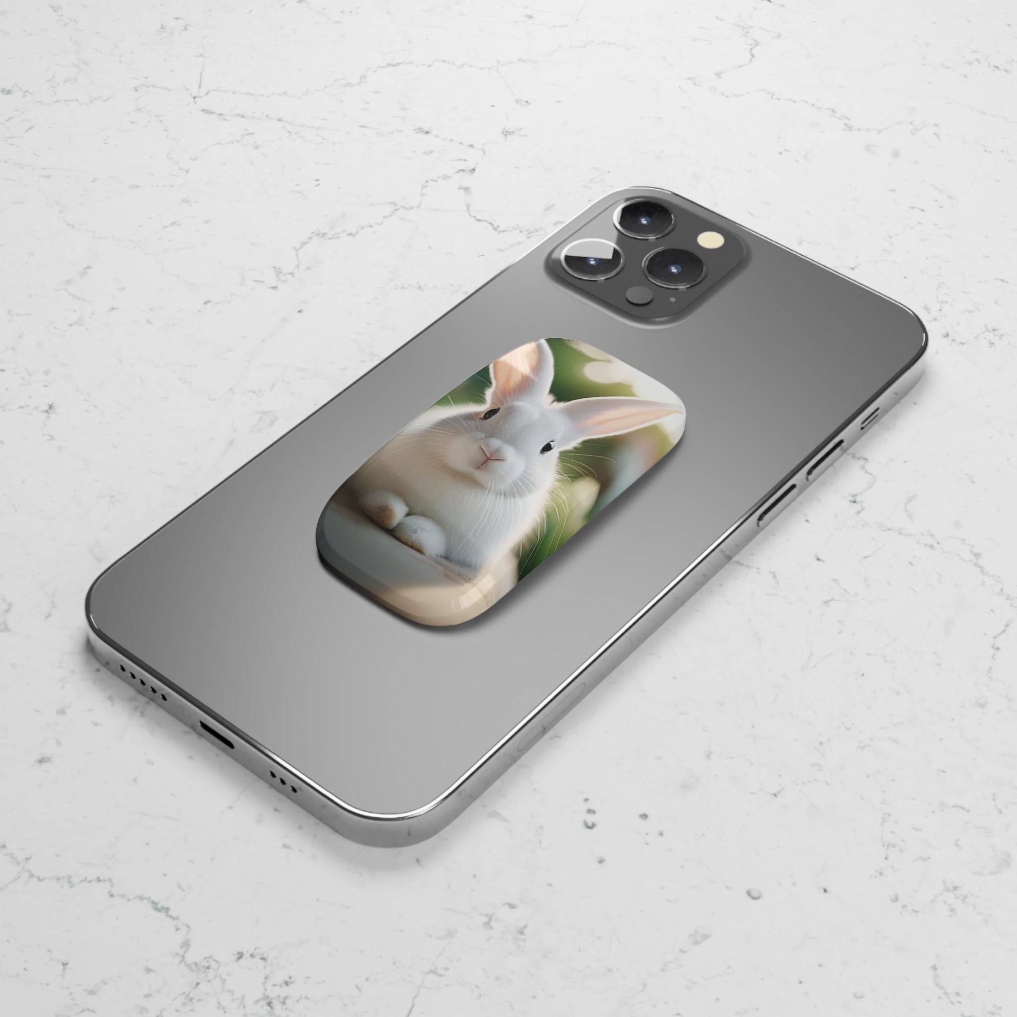 White Rabbit - Phone Click-On Grip