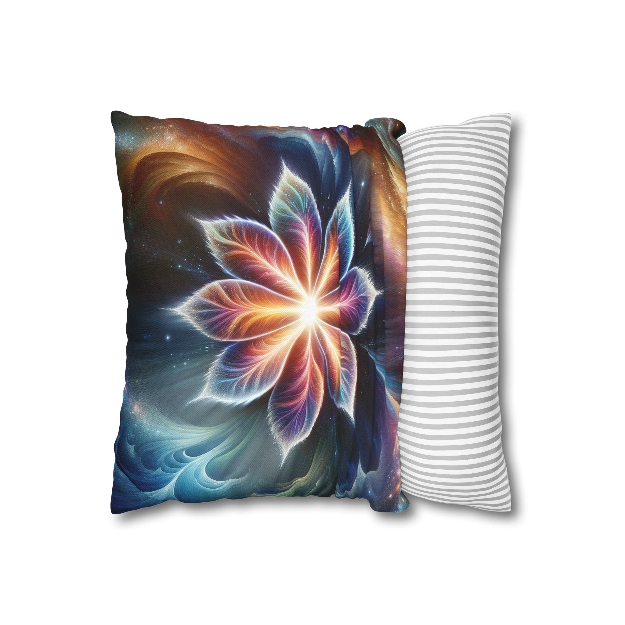 Galaxy-flower 2 - Spun Polyester Square Pillowcase