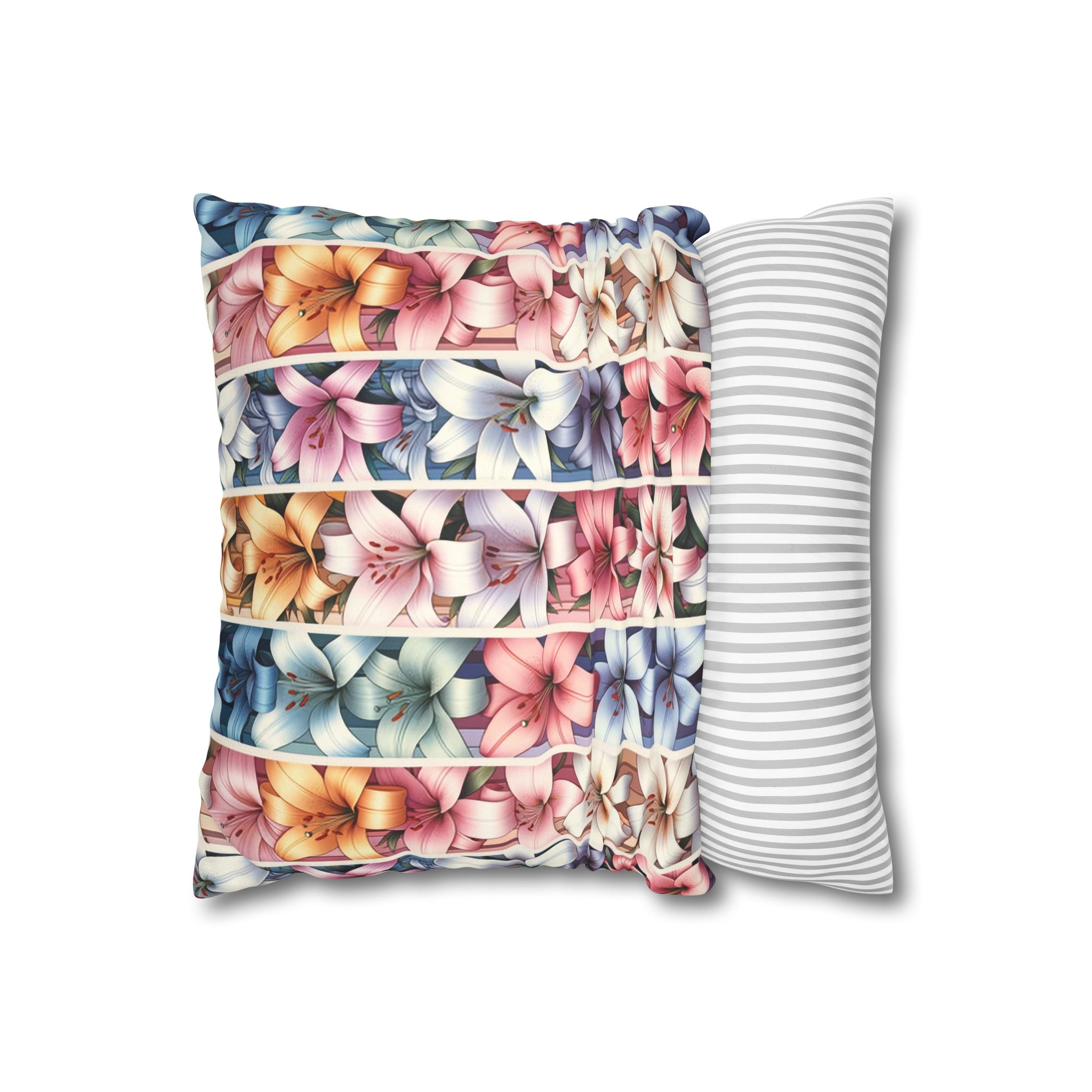 Lilies (5) - Suede Square Pillowcase