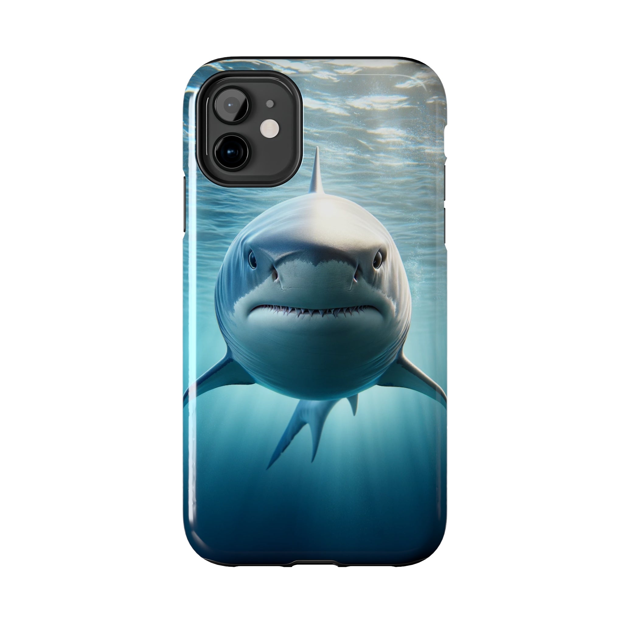 Curious shark - Tough Phone Case