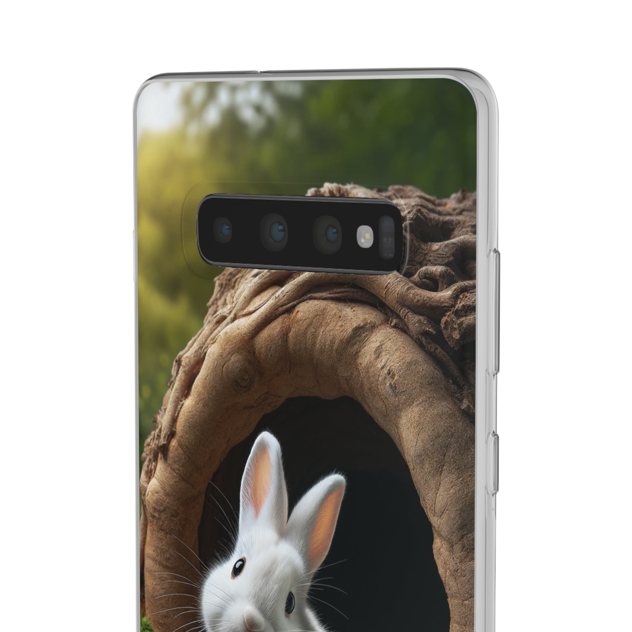 Curious, white rabbit - Flexi Case (Samsung only)