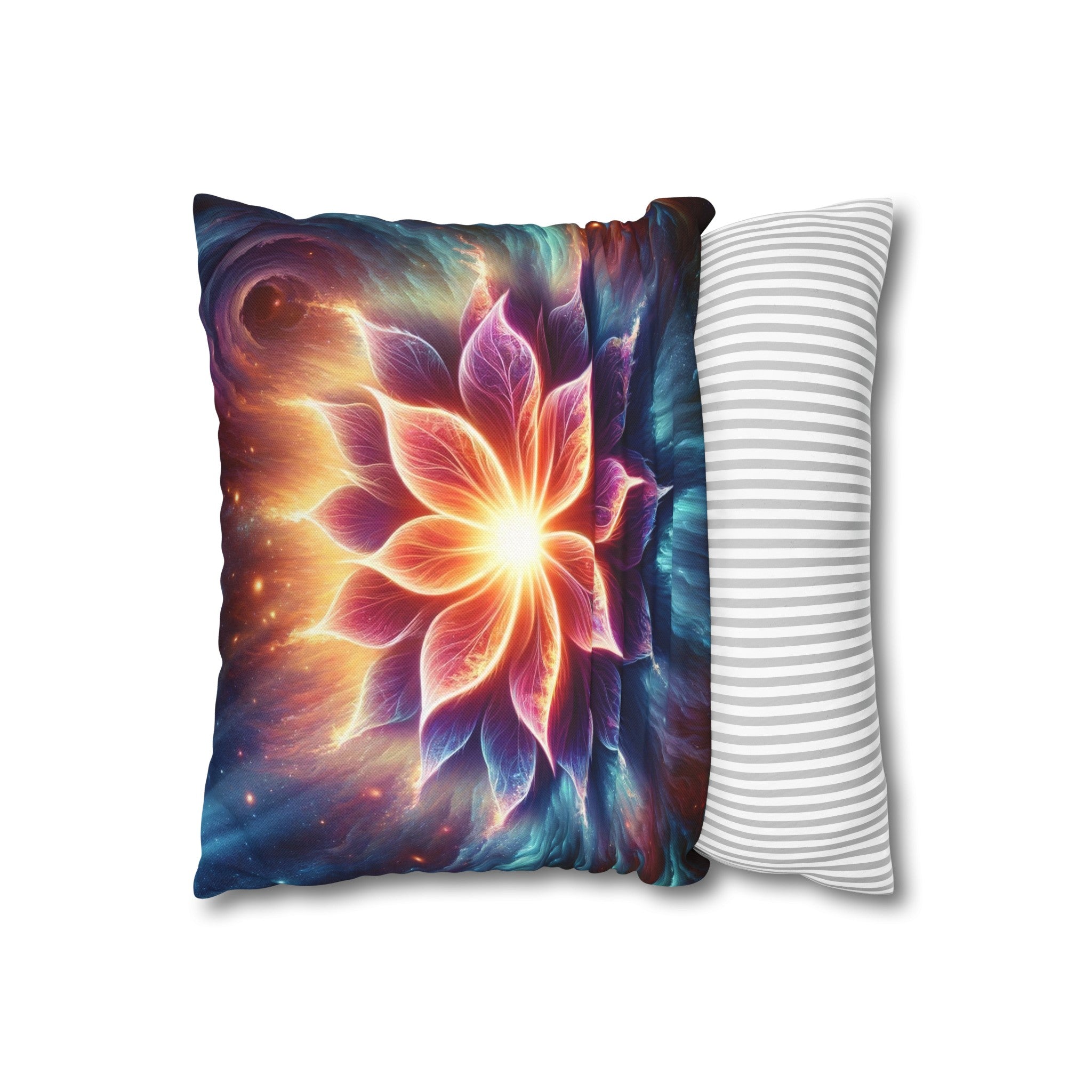 Galaxy-flower 1 - Spun Polyester Square Pillowcase