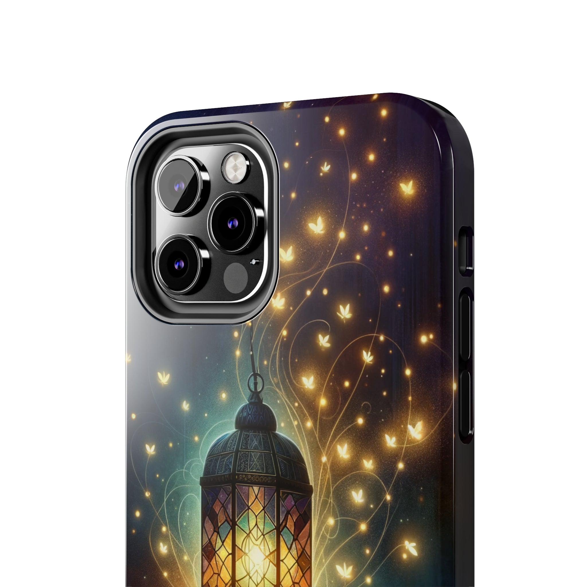 Fireflies around lamp - Tough Phone Case