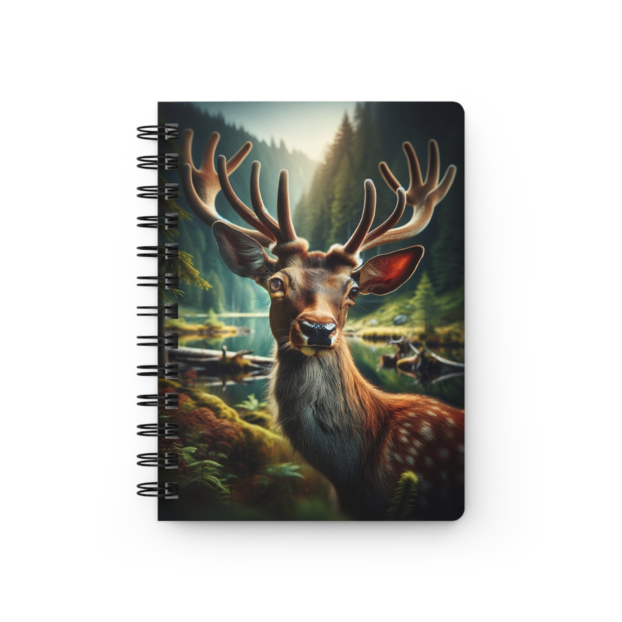 A curious deer - Spiral Notebook