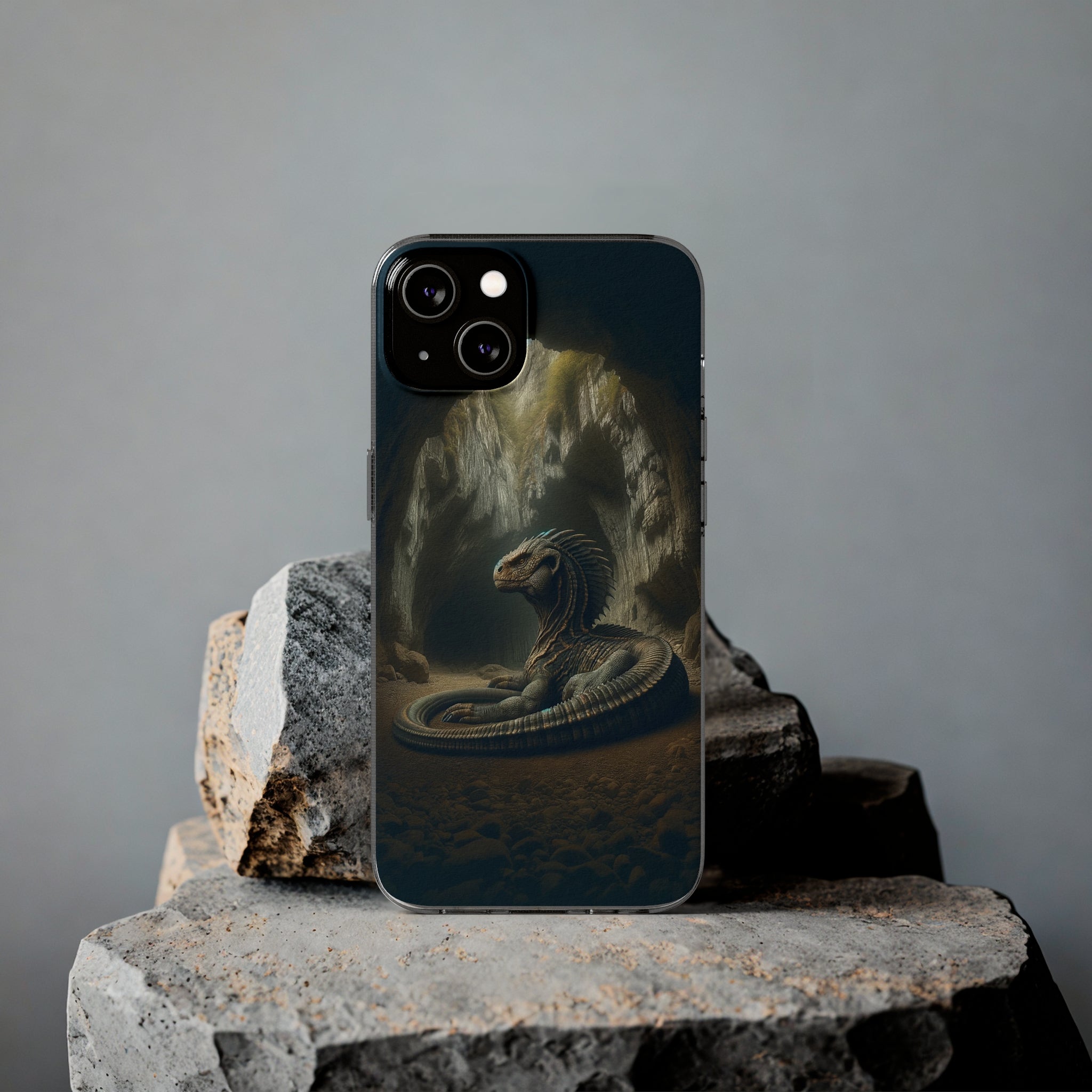 Basilisk in a cave - Soft Phone Case