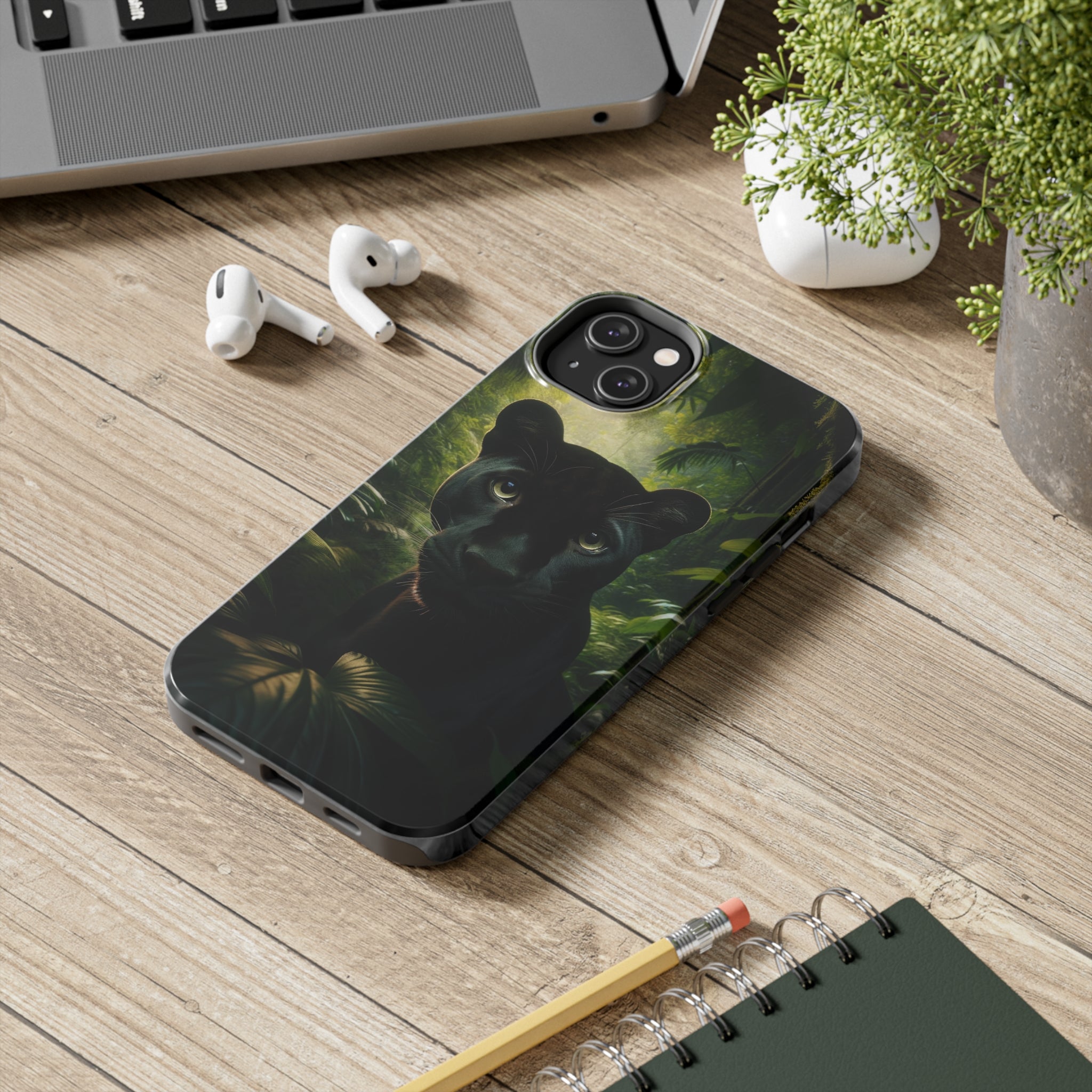 Curious black panther - Tough Phone Case