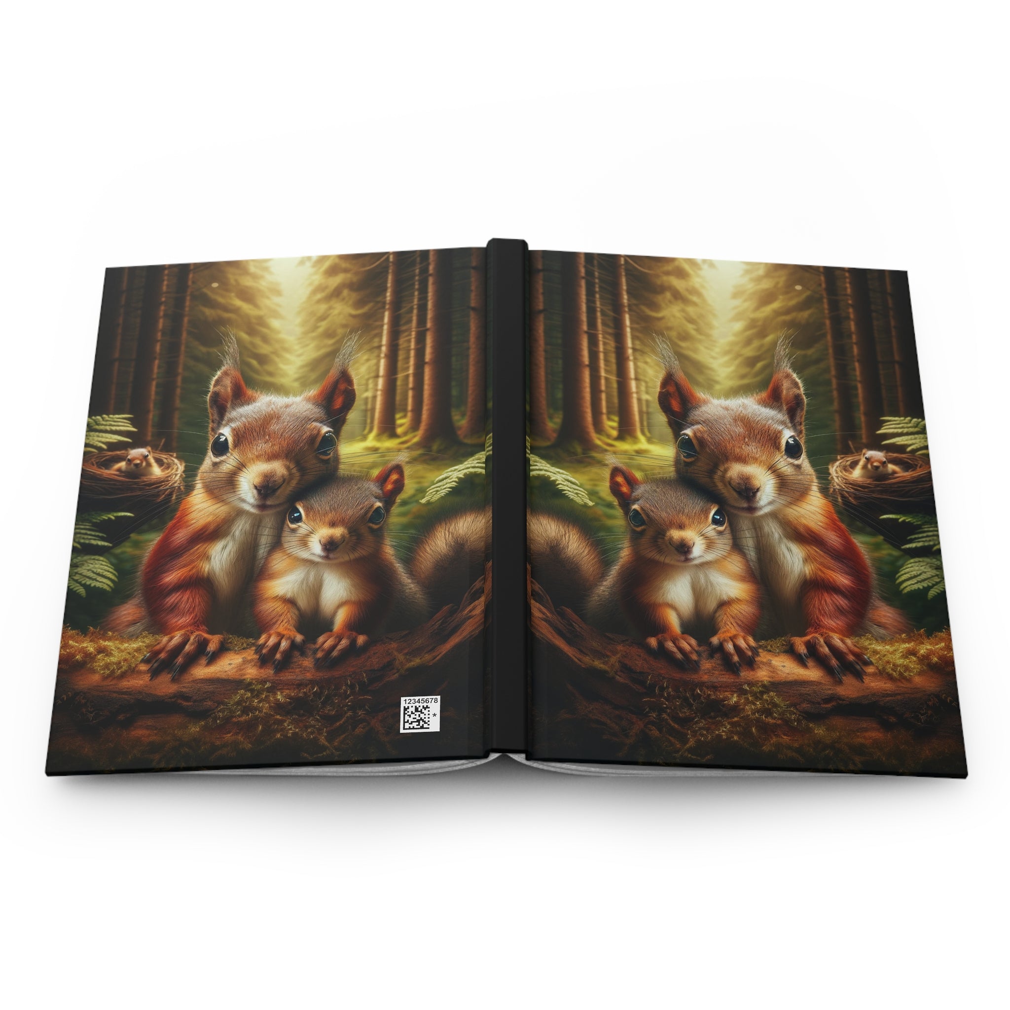 Squirrel family - Hardcover Notebook