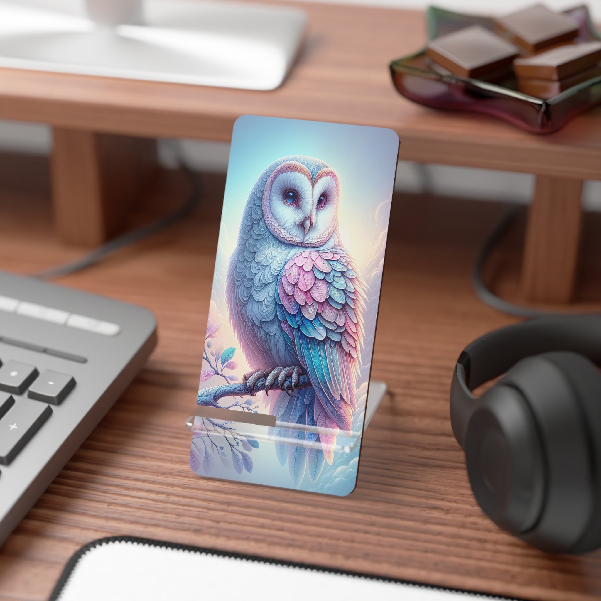 Pastel colored owl - Smartphone Stand