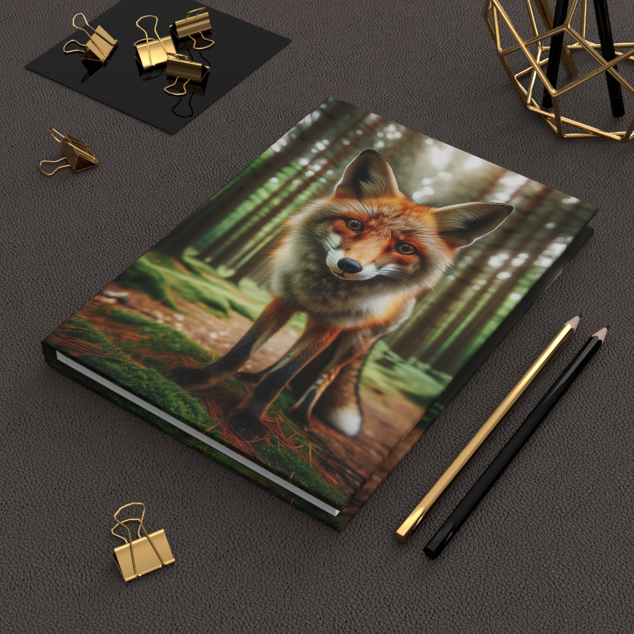 A curious fox - Hardcover Notebook