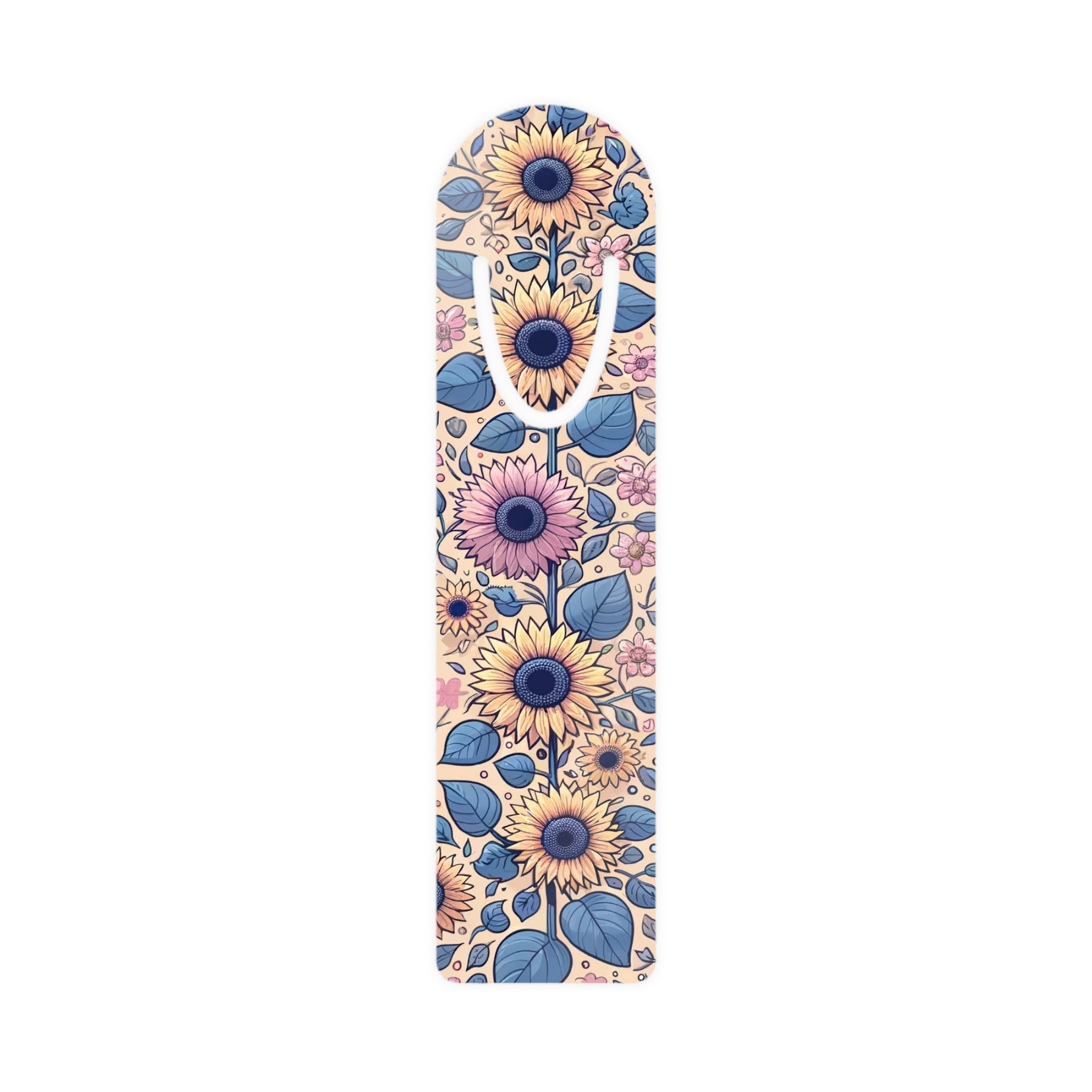 Yellow and pink sunflowers - Bookmark