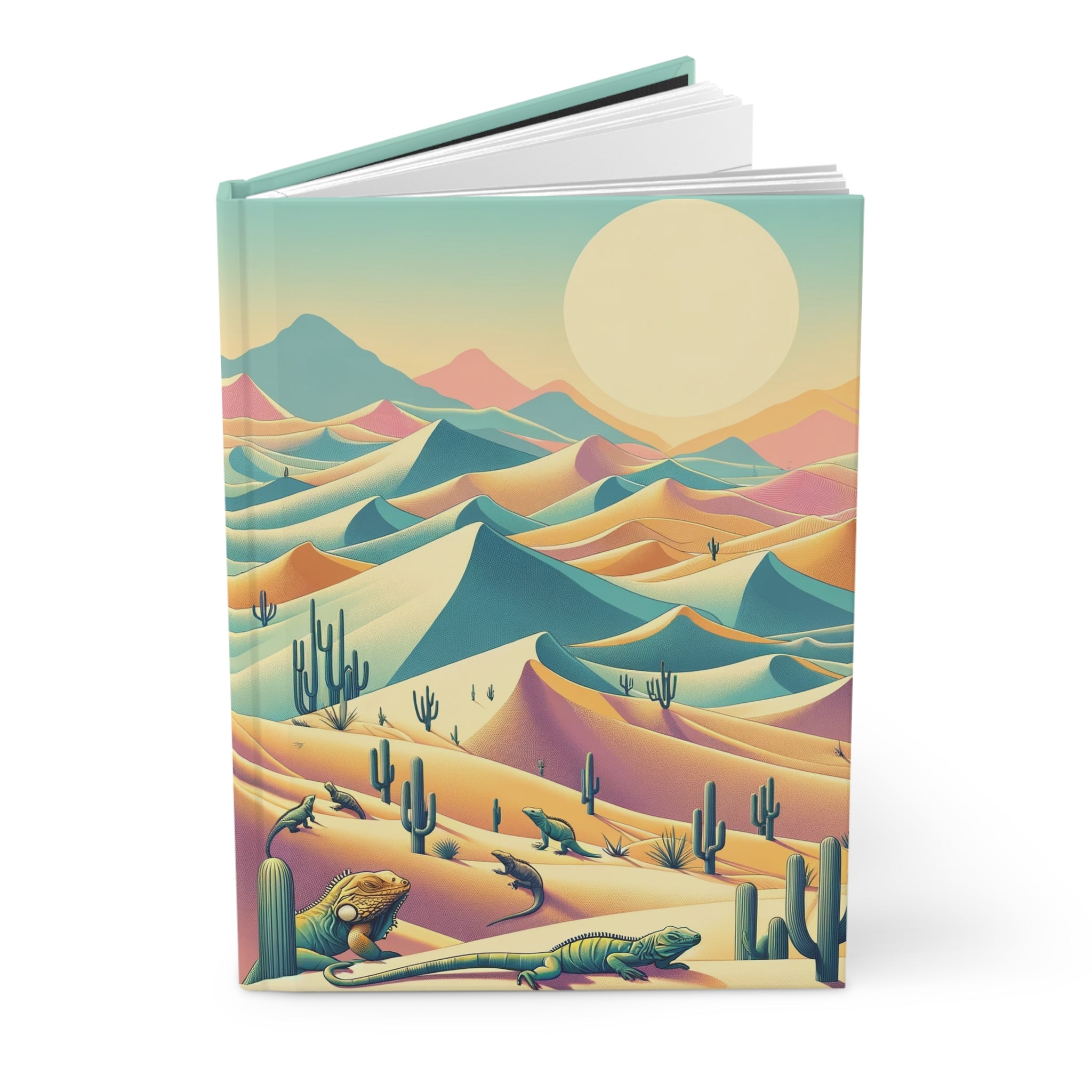 Iguanas in the desert - Hardcover Notebook