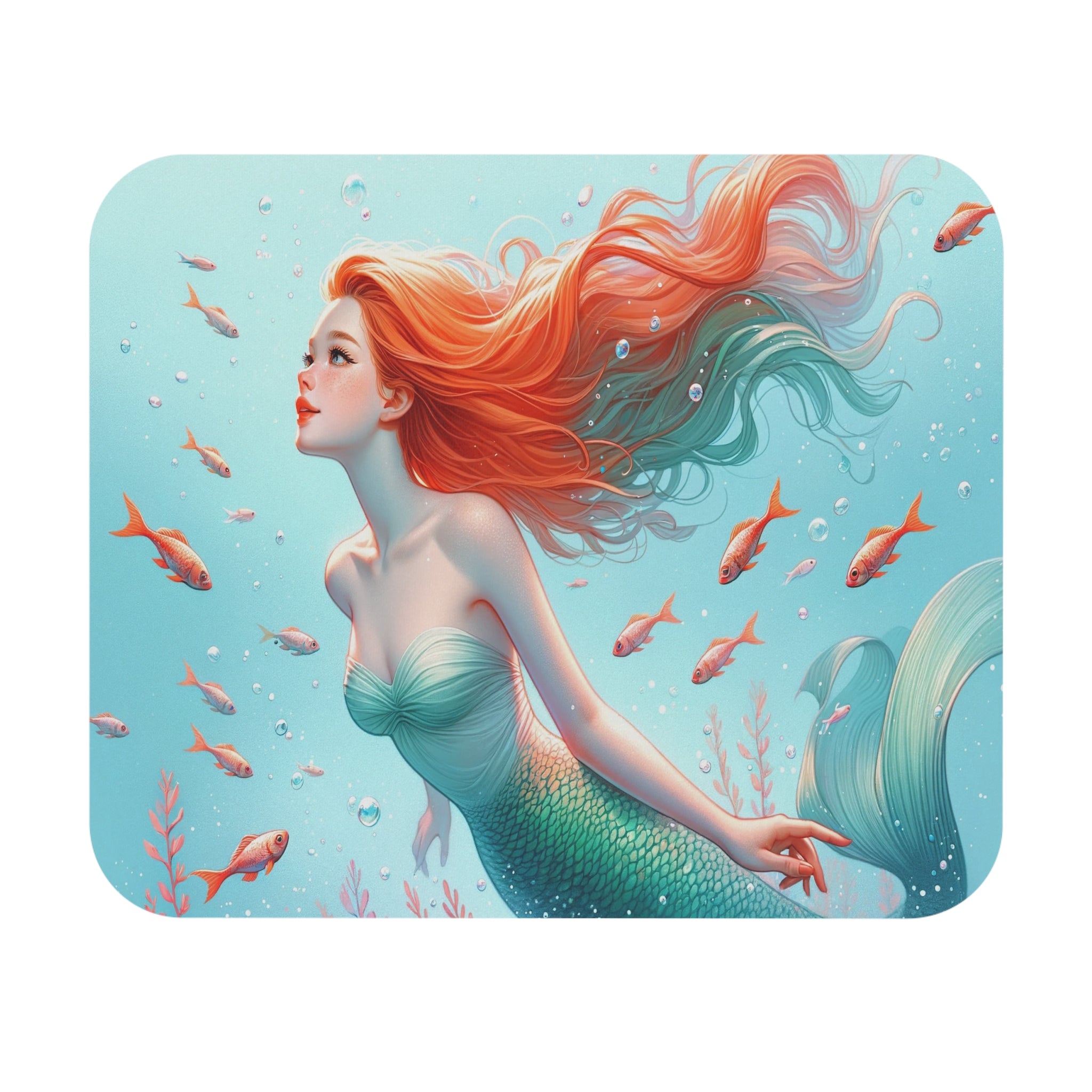 Mermaid with red hair - Mouse Pad (Rectangle)