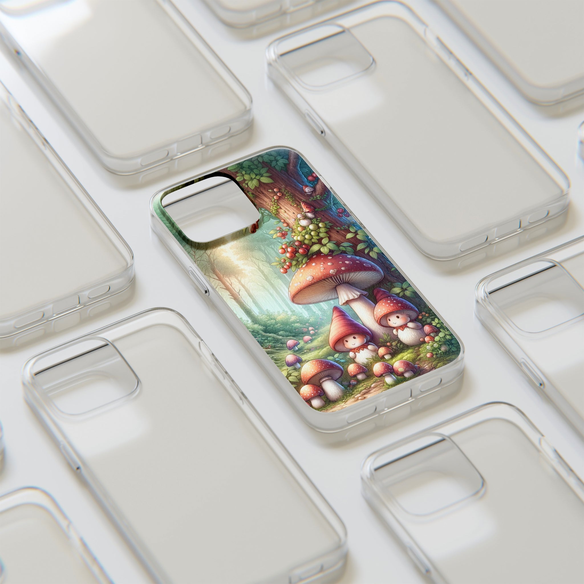 Gnomes and mushrooms - Soft Phone Case