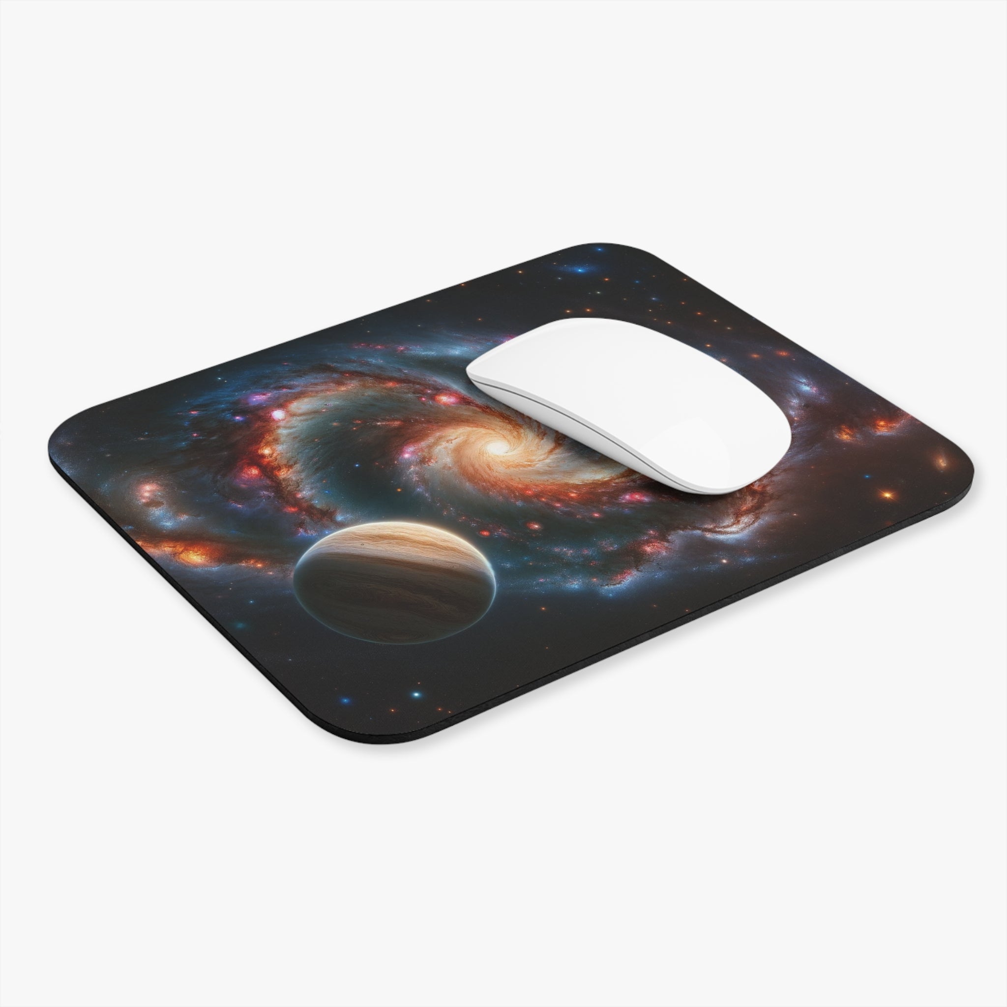 Yellow planet in the galaxy - Mouse Pad (Rectangle)