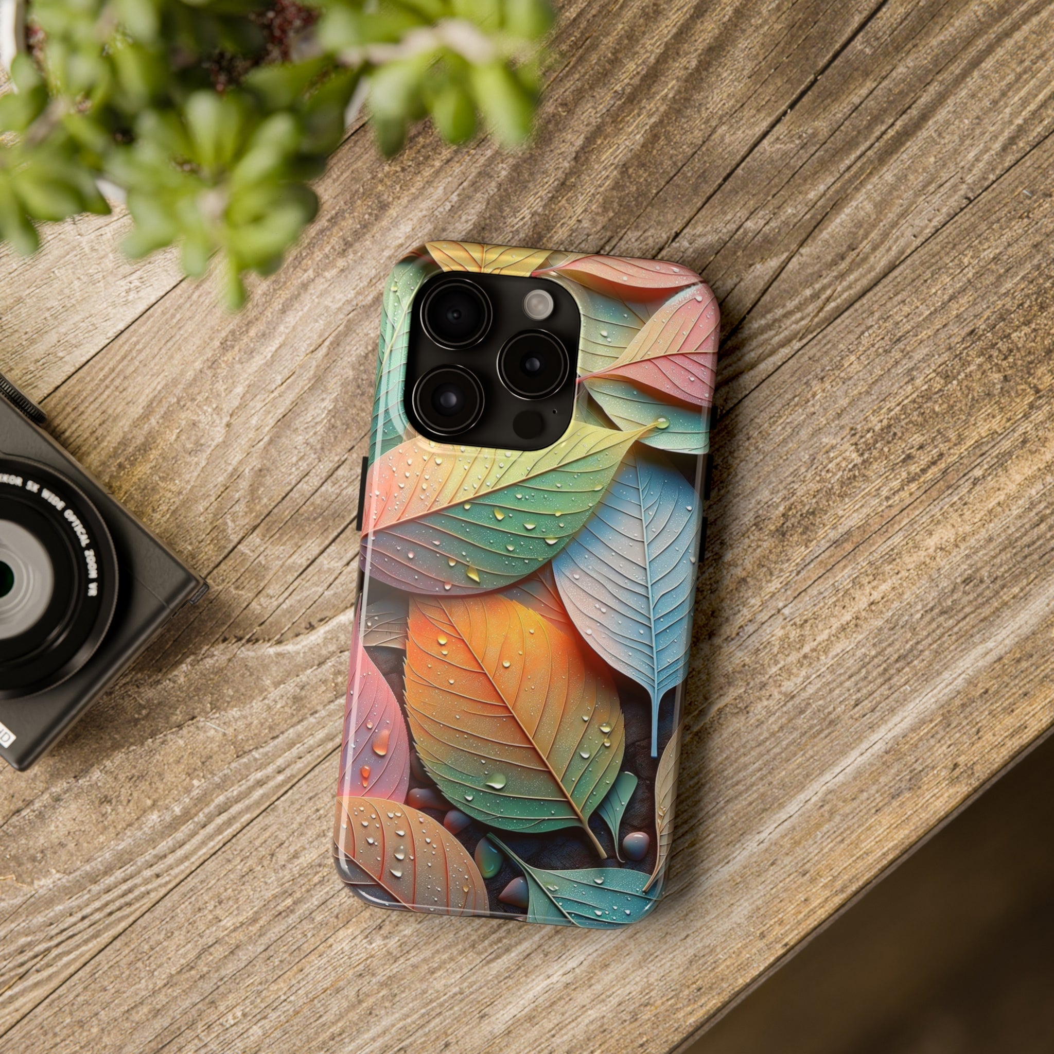 Pastel coloured leaves - Tough Phone Case