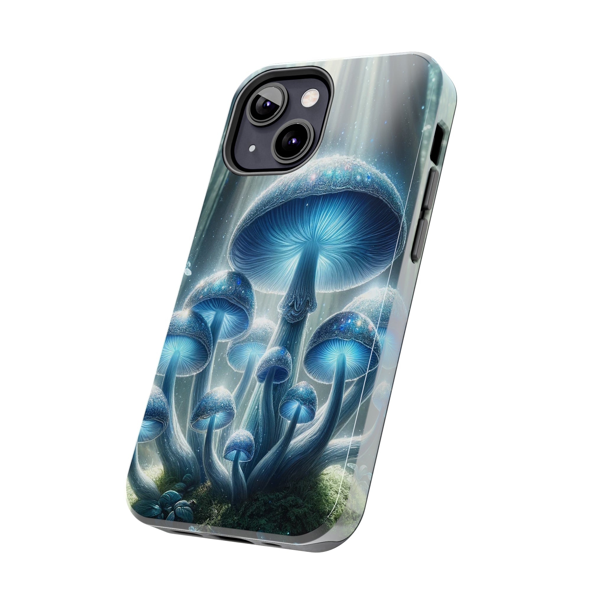 Light blue mushrooms - Tough Phone Case