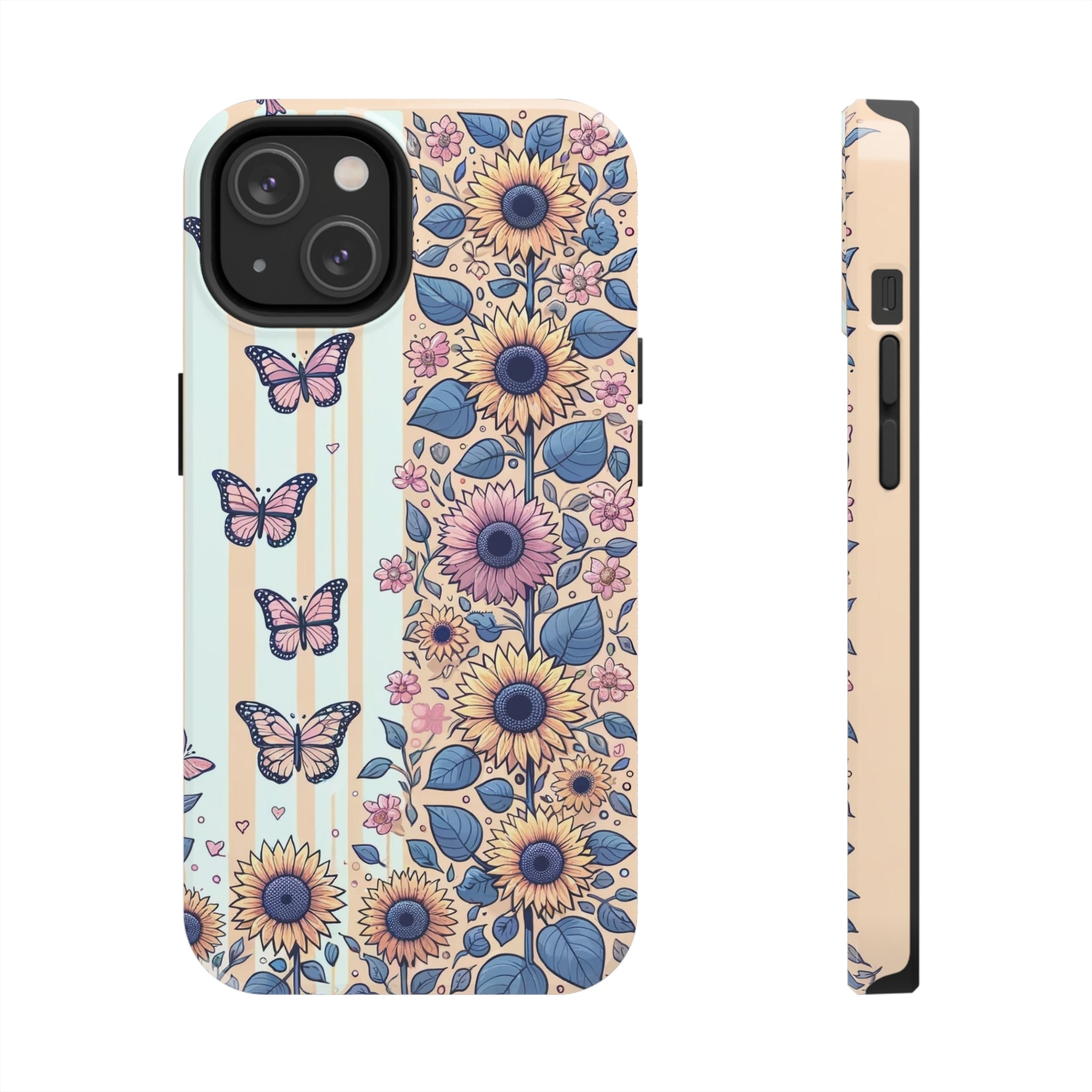 Butterflies and Sunflowers - Tough Phone Case