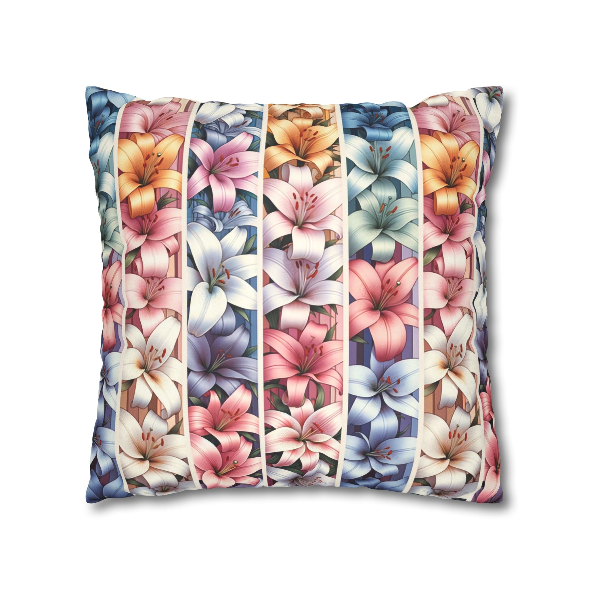 Lilies (5) - Suede Square Pillowcase