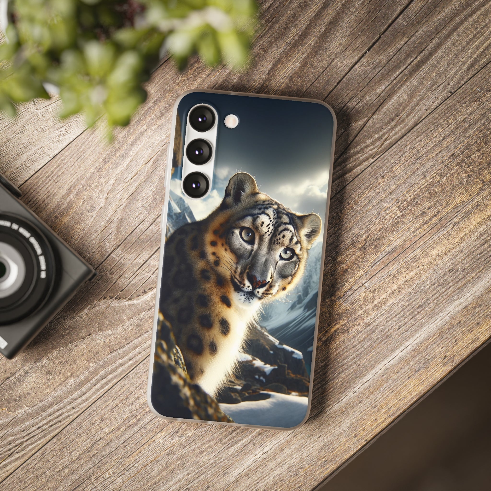 Curious Snow leopard - Flexi Case (Samsung only)