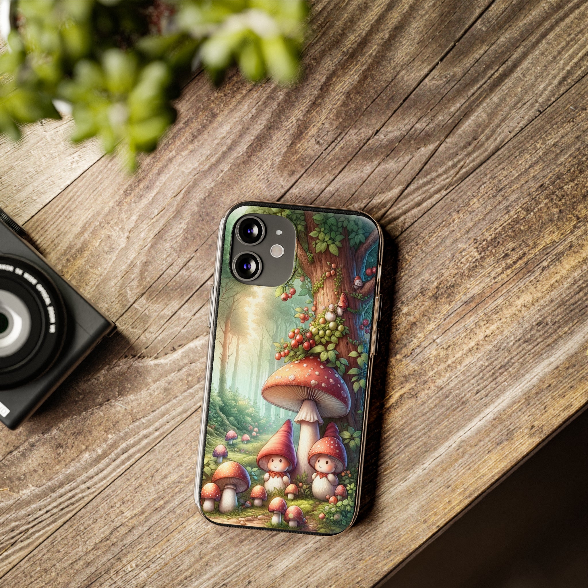 Gnomes and mushrooms - Soft Phone Case