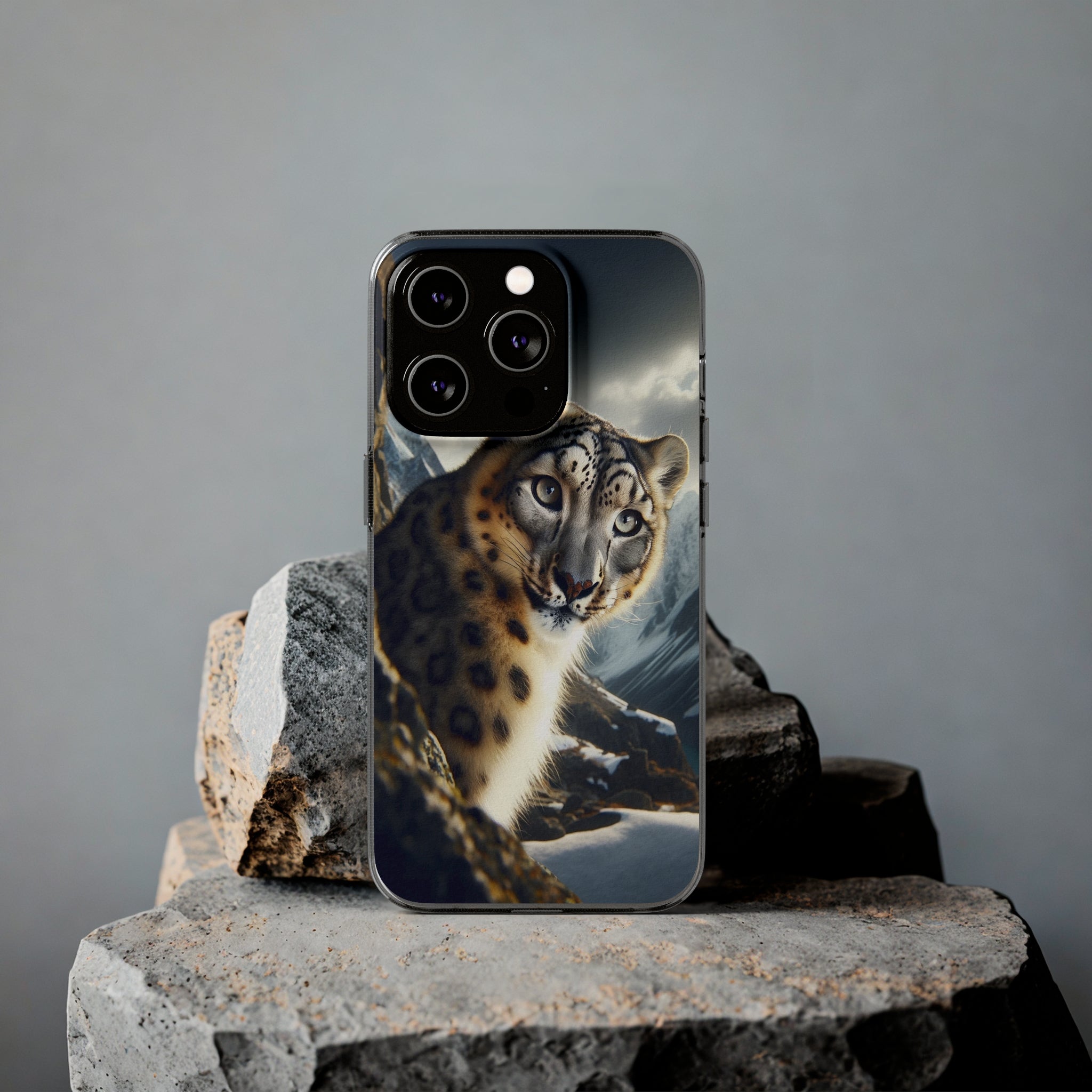 Snow Leopard - Soft Phone Case