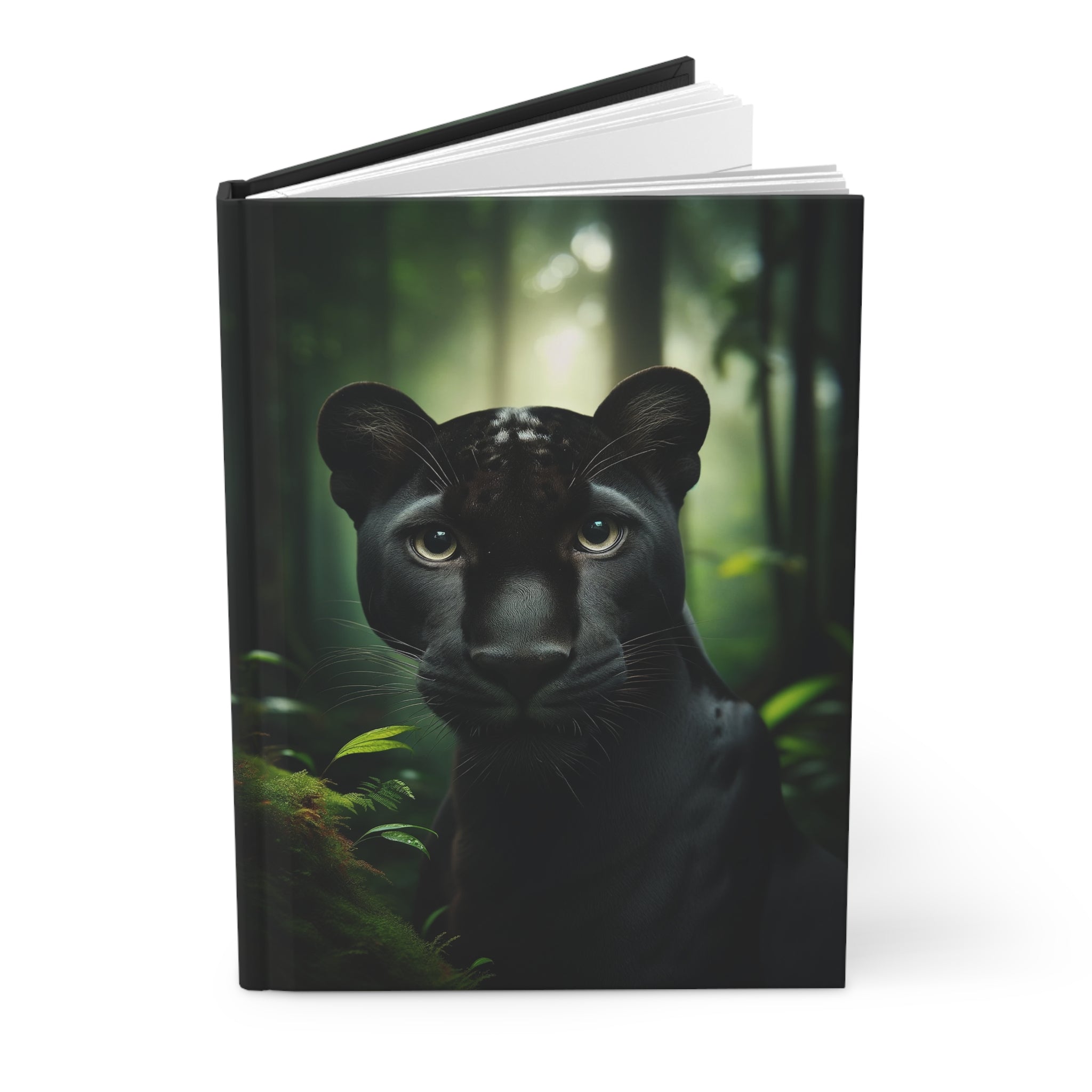 A curious panther - Hardcover Notebook