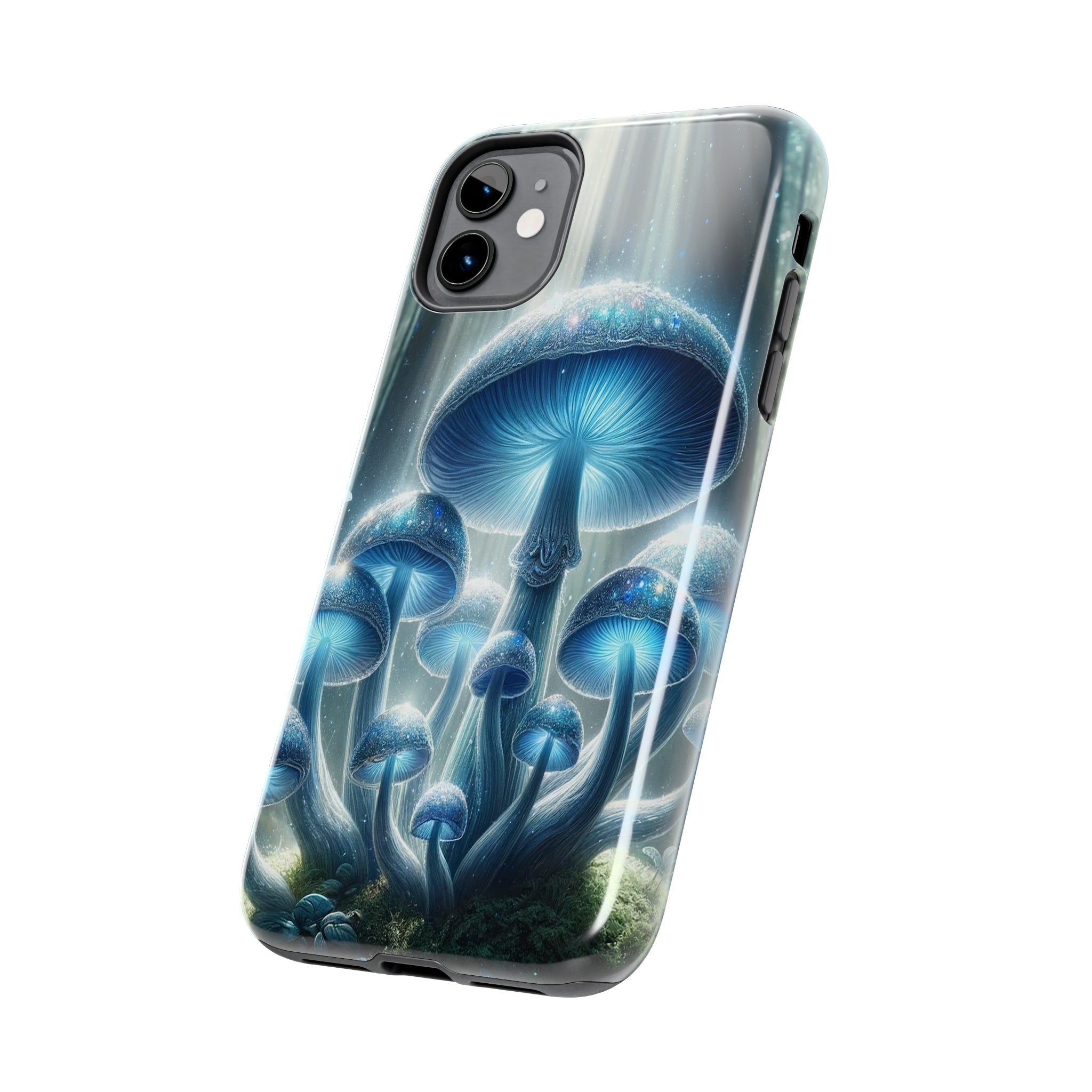 Light blue mushrooms - Tough Phone Case