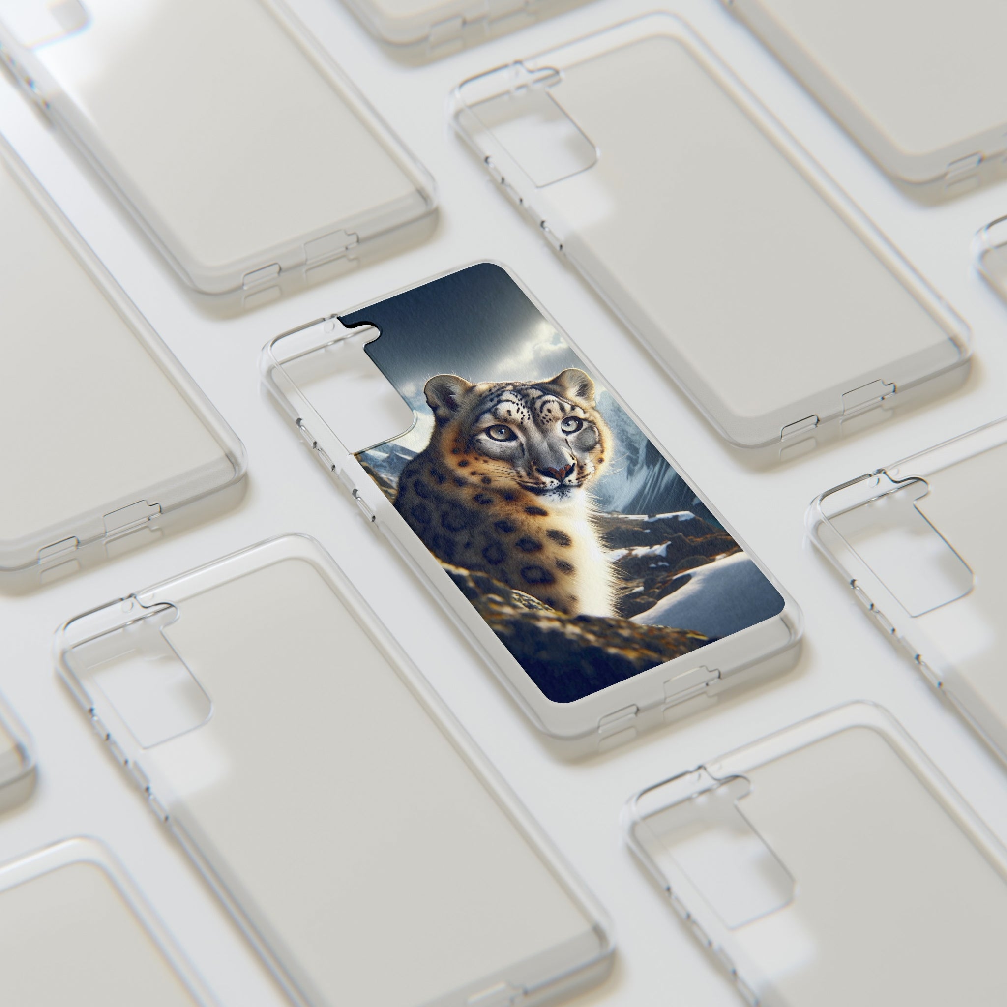 Snow Leopard - Soft Phone Case