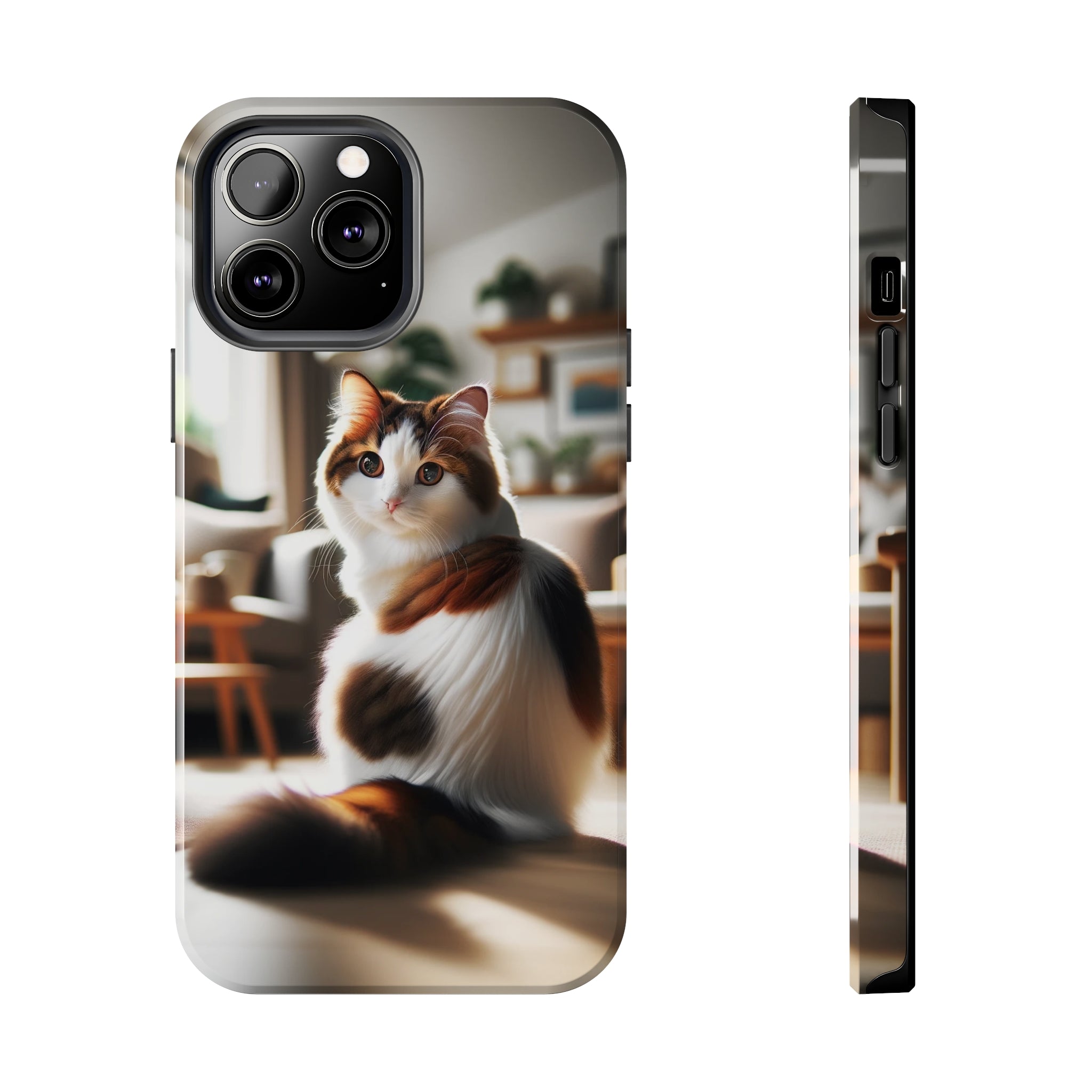 White-brown cat - Tough Phone Case