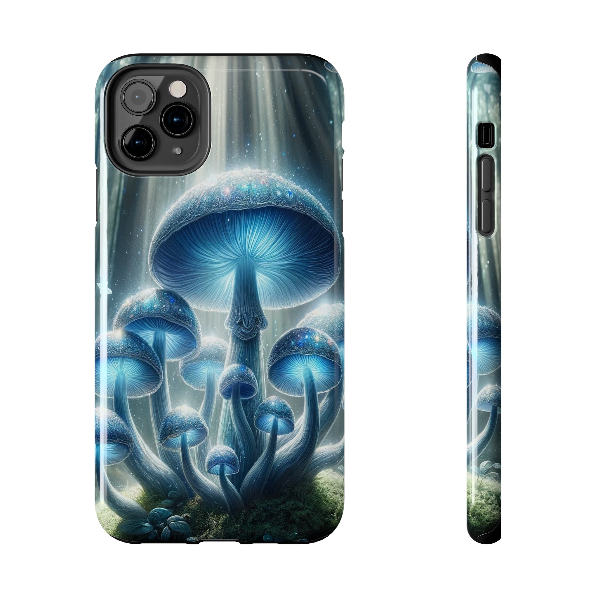 Light blue mushrooms - Tough Phone Case