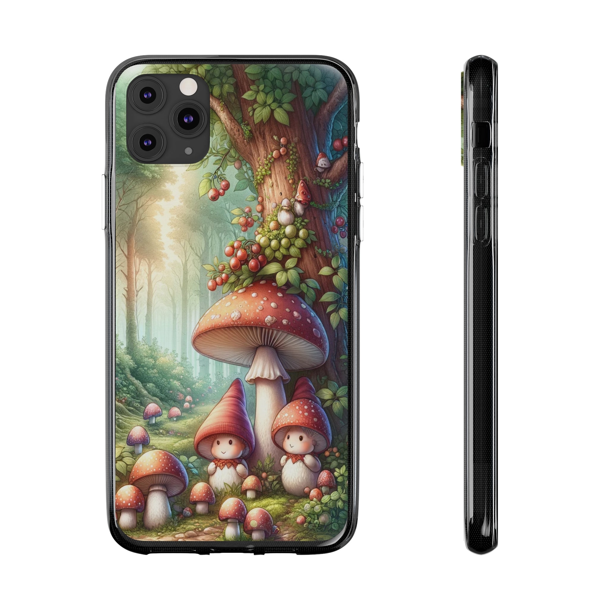 Gnomes and mushrooms - Soft Phone Case