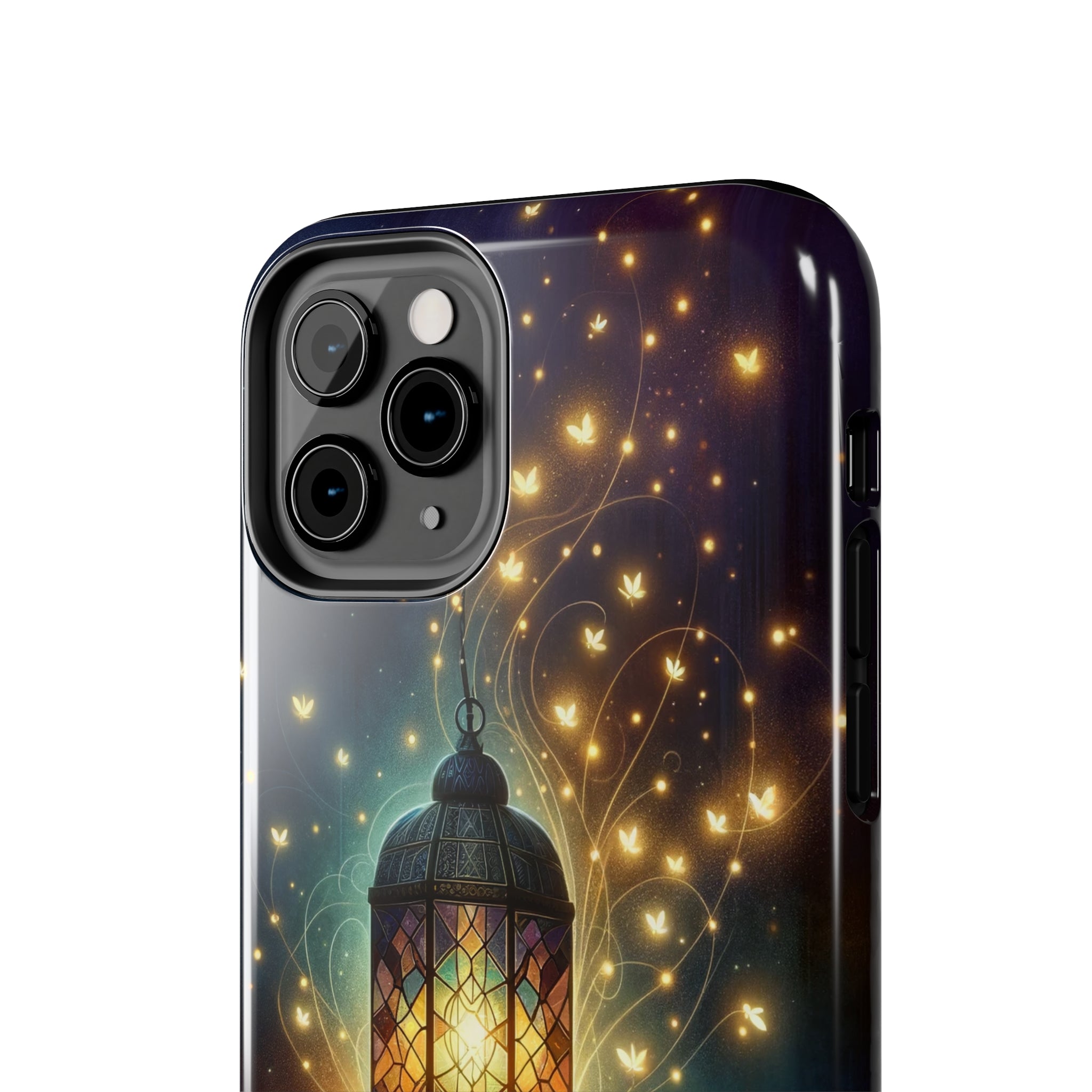 Fireflies around lamp - Tough Phone Case